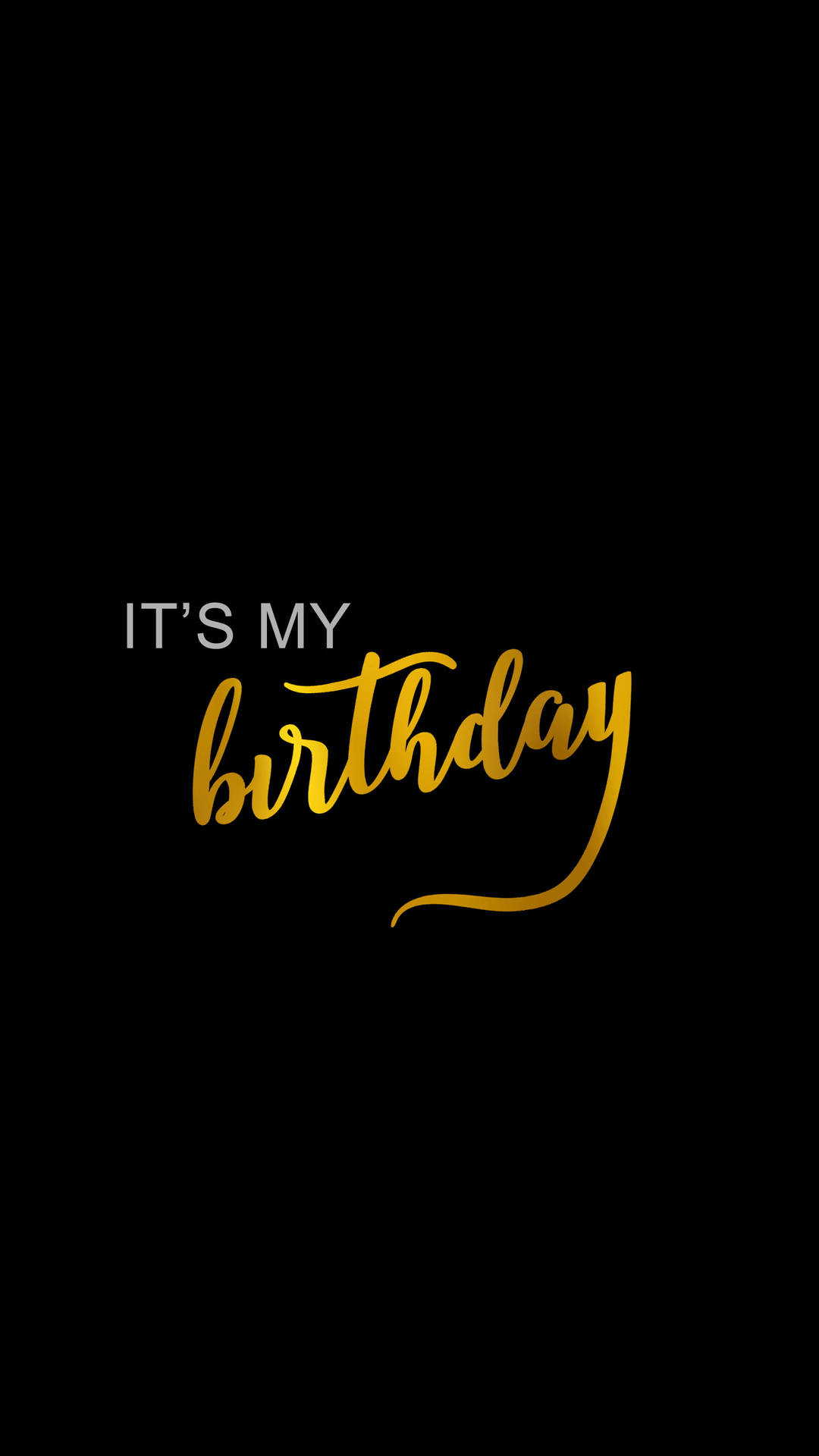 Download It's My Birthday Written On Black Background Wallpaper