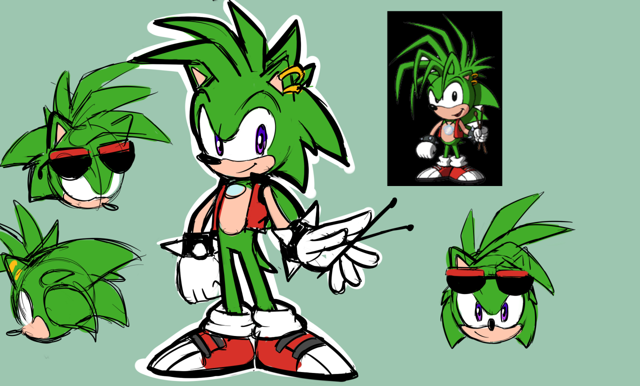Download Manic The Hedgehog TV Show Sonic Underground Art