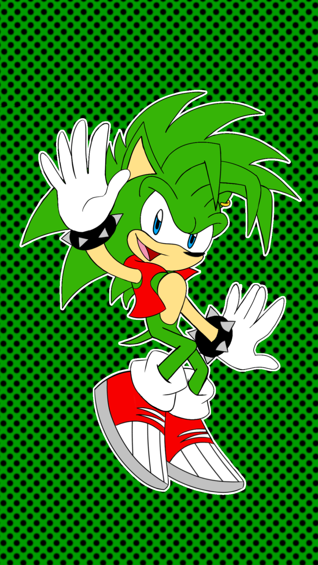 Manic the hedgehog art