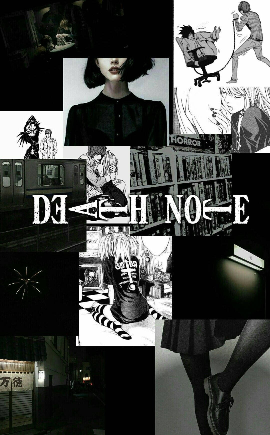 Download Death Note Aesthetic With Scenes And Characters Wallpaper