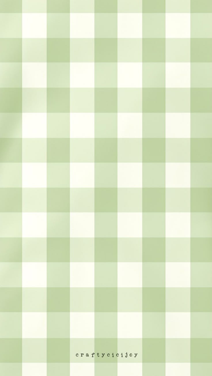 Pastel Green Gingham Phone Wallpaper
