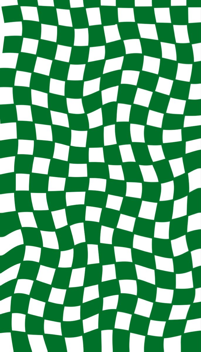 Funky checkered swirl wallpaper green