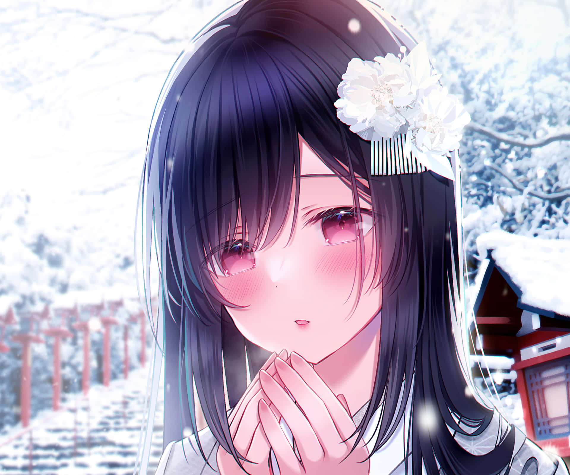 Download Cute Blushing Anime Wallpaper