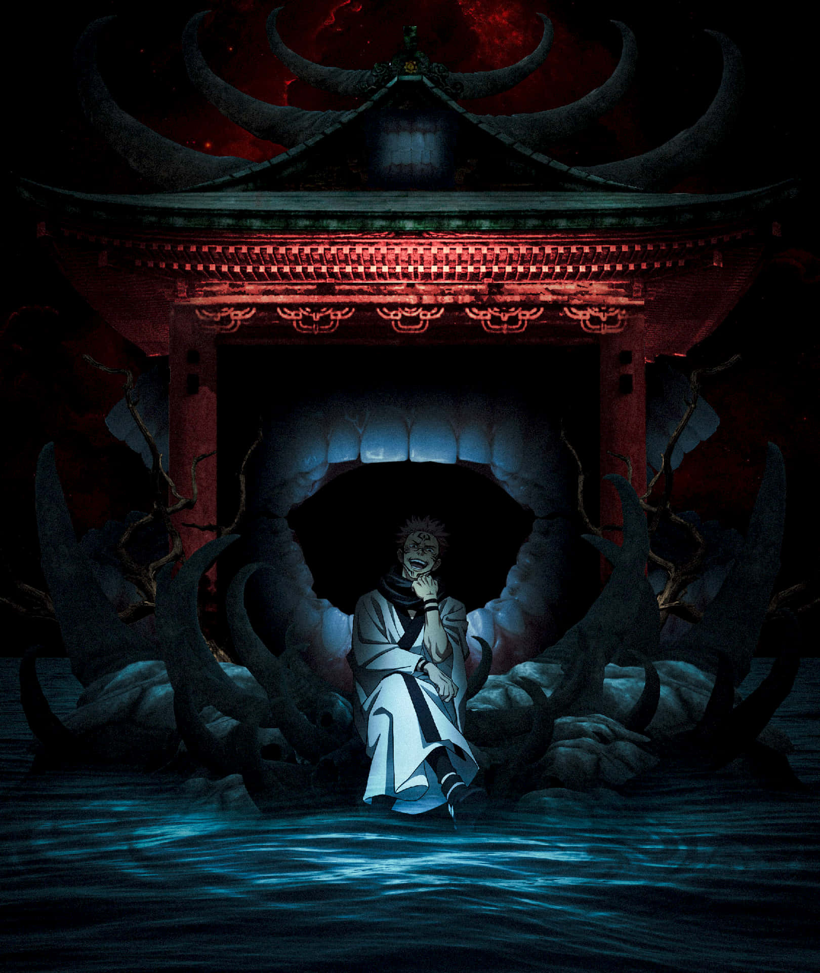 Download Malevolent Man Resting Chin [wallpaper] Wallpaper