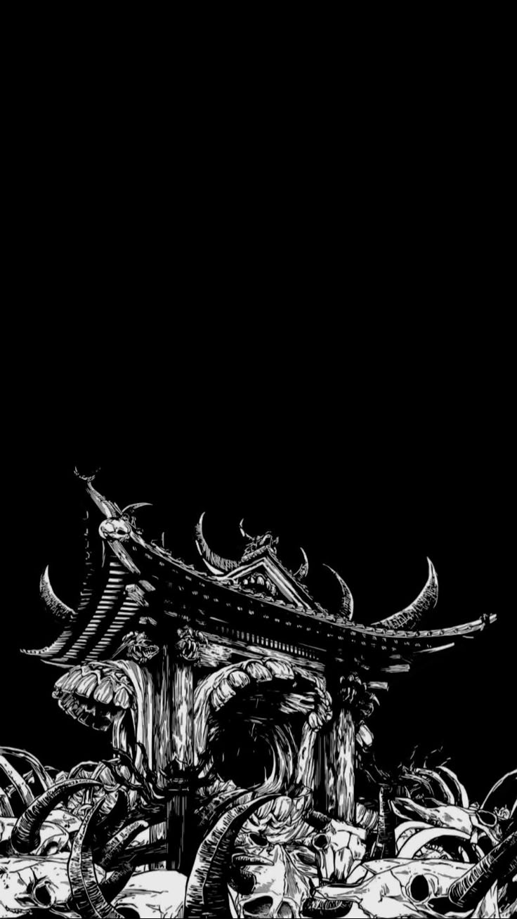 Malevolent Shrine Wallpaper Black