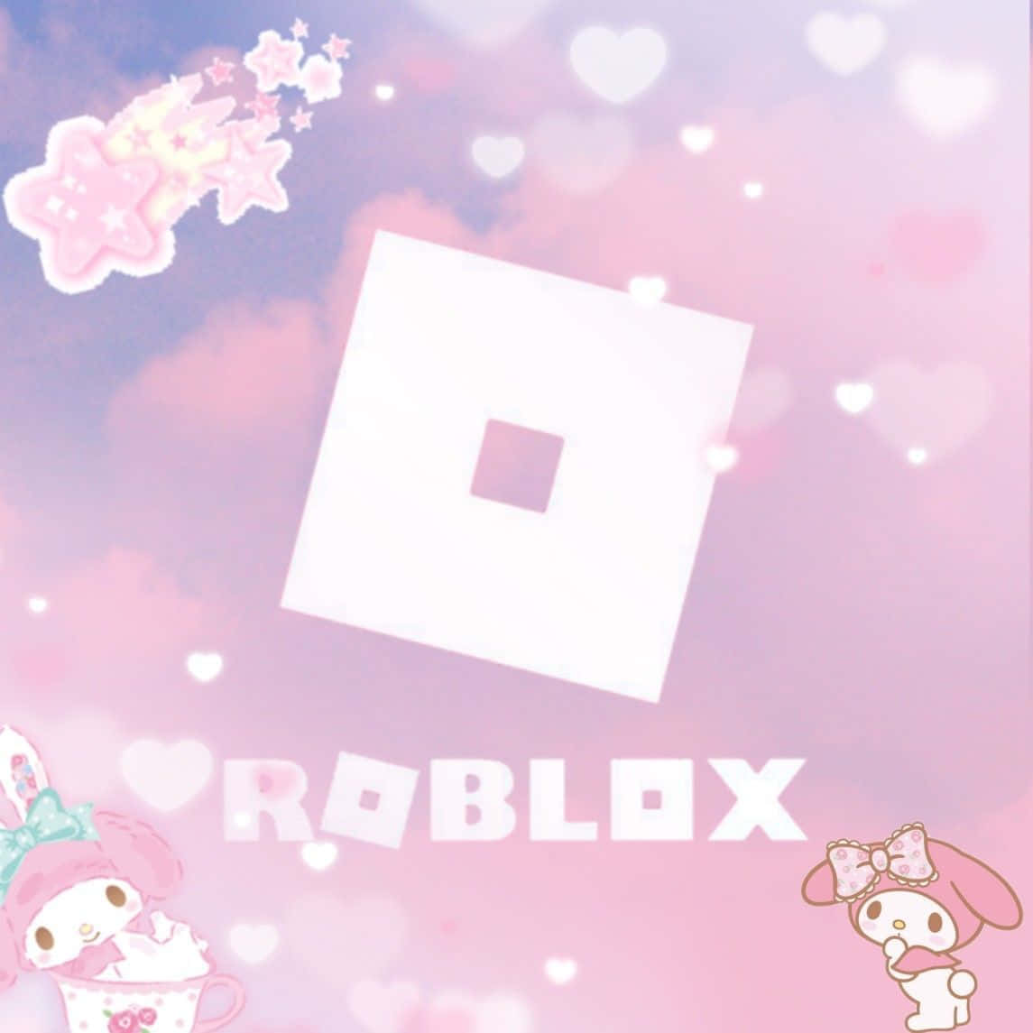 Download A beautiful pink Roblox logo Wallpaper