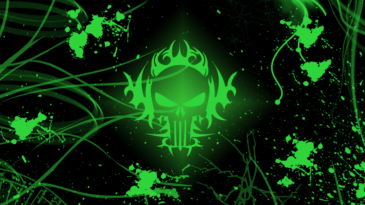 Green Skull Wallpaper