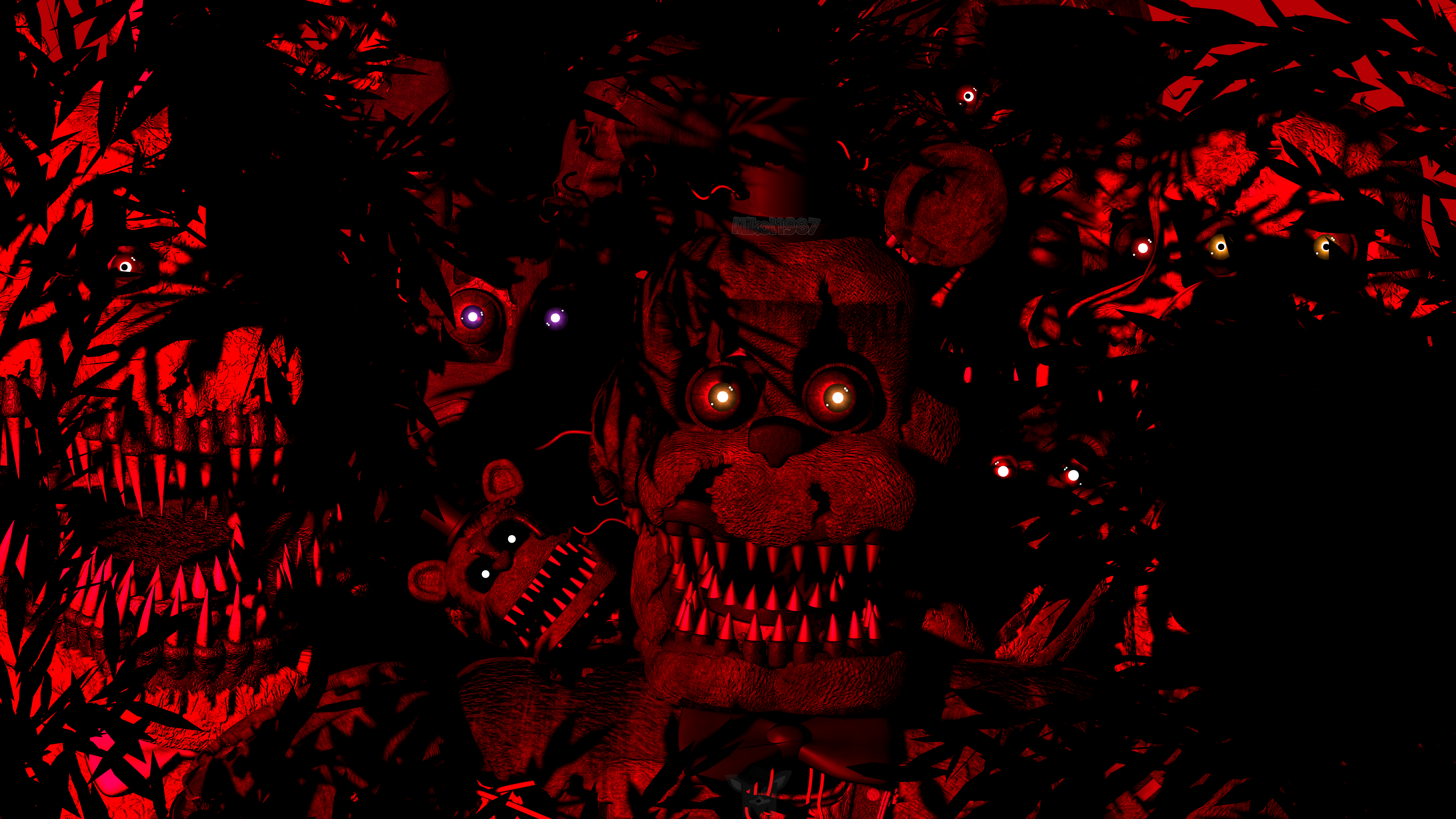 Five Nights at Freddy's 4 Ultra HD Horror Wallpaper