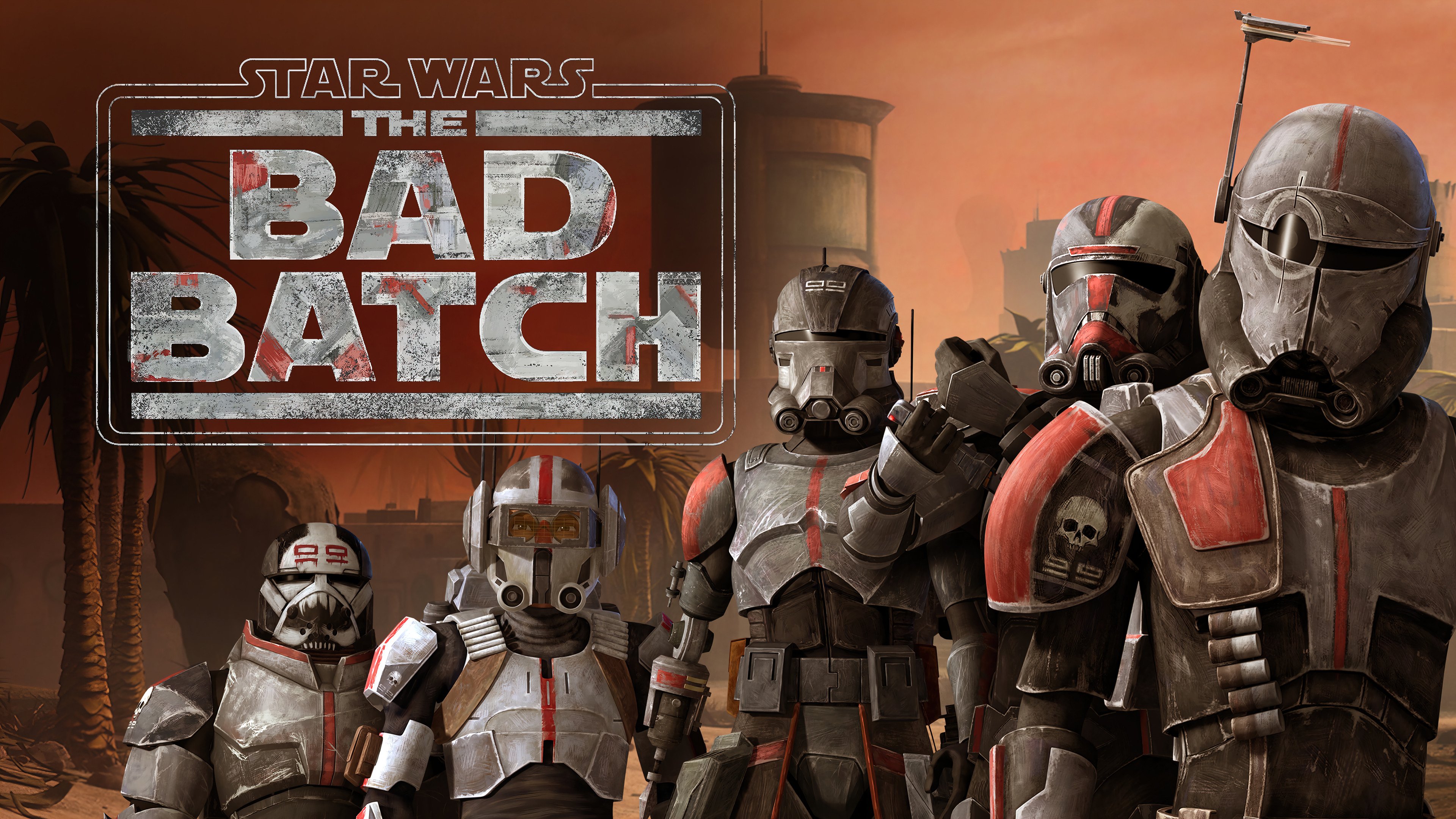 Star Wars The Bad Batch Members Clone Trooper Wallpaper 4k for Desktop