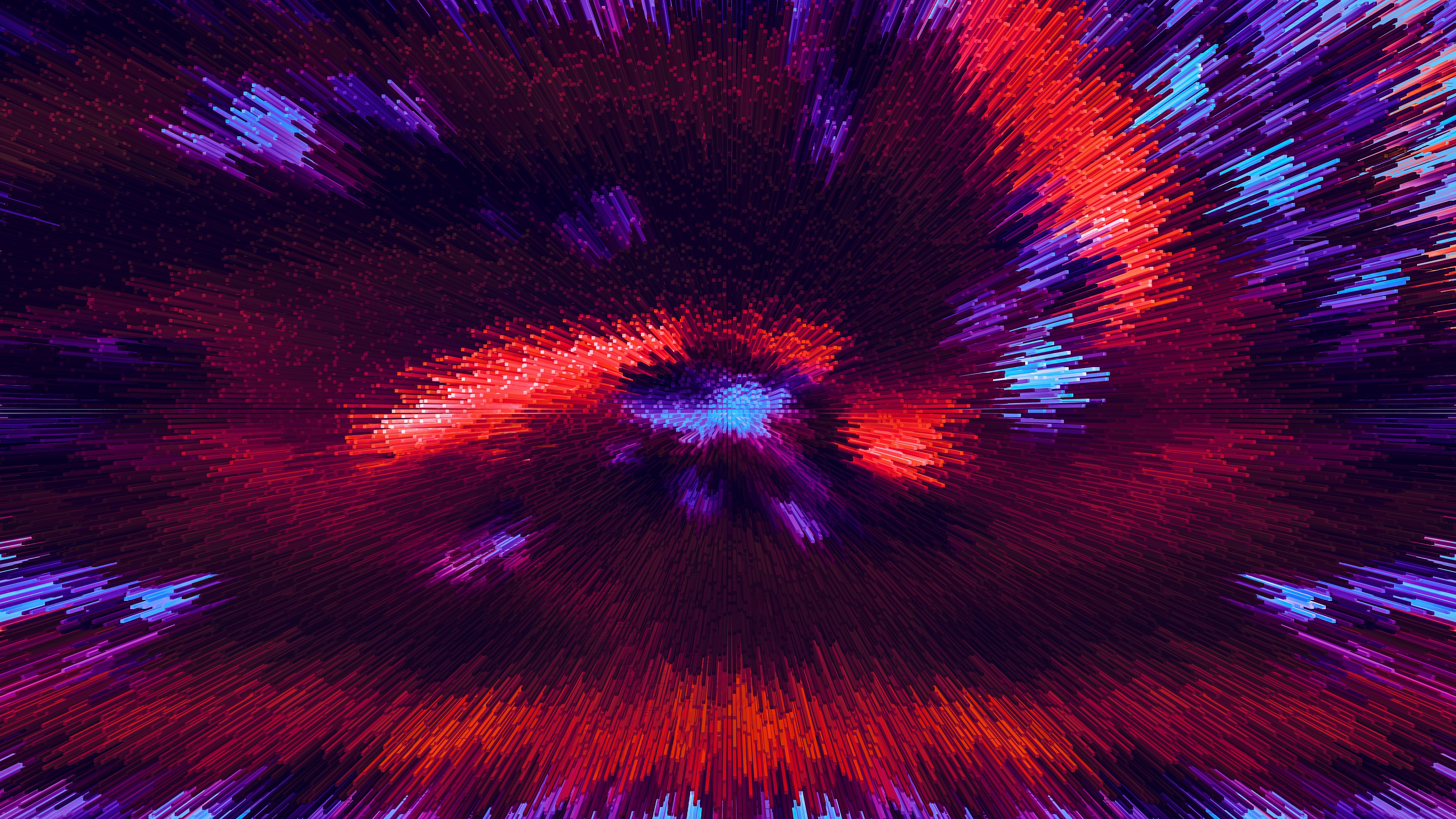 fractal shapes pipes 3D digital art abstract 4k MacBook Air Wallpaper Download