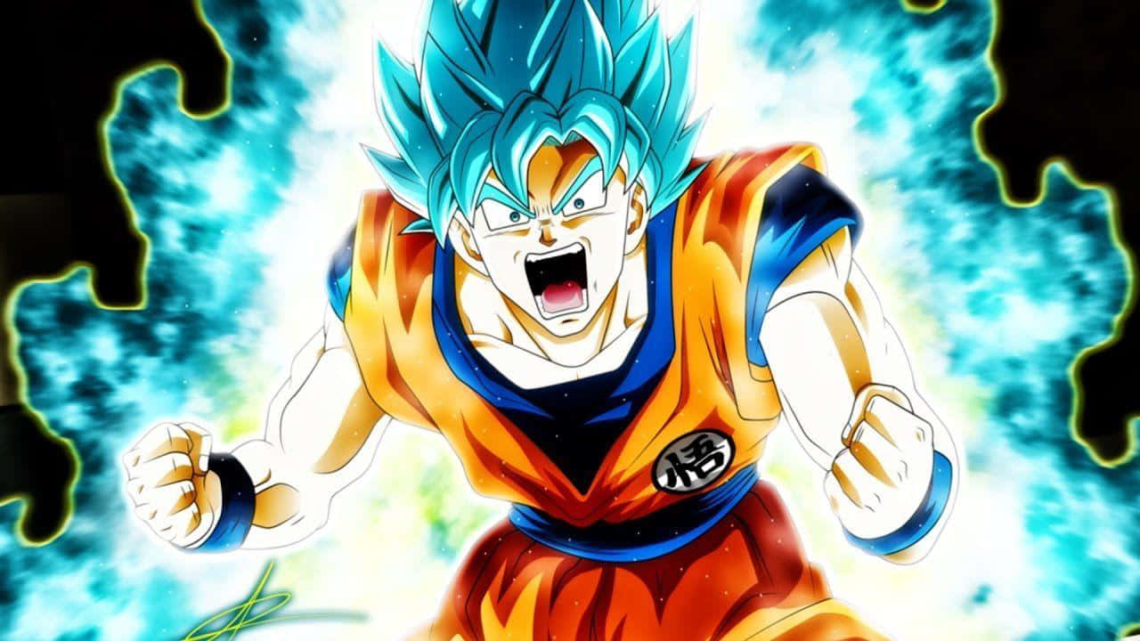 Download Unlock the power of Super Saiyan Blue! Wallpaper