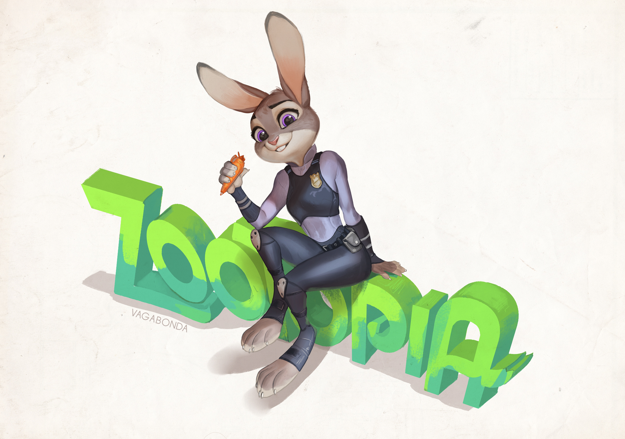 Judy Hopps in Zootopia Wallpaper Art