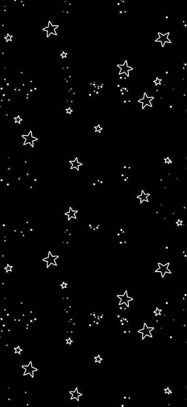 Black Wallpaper with White Stars