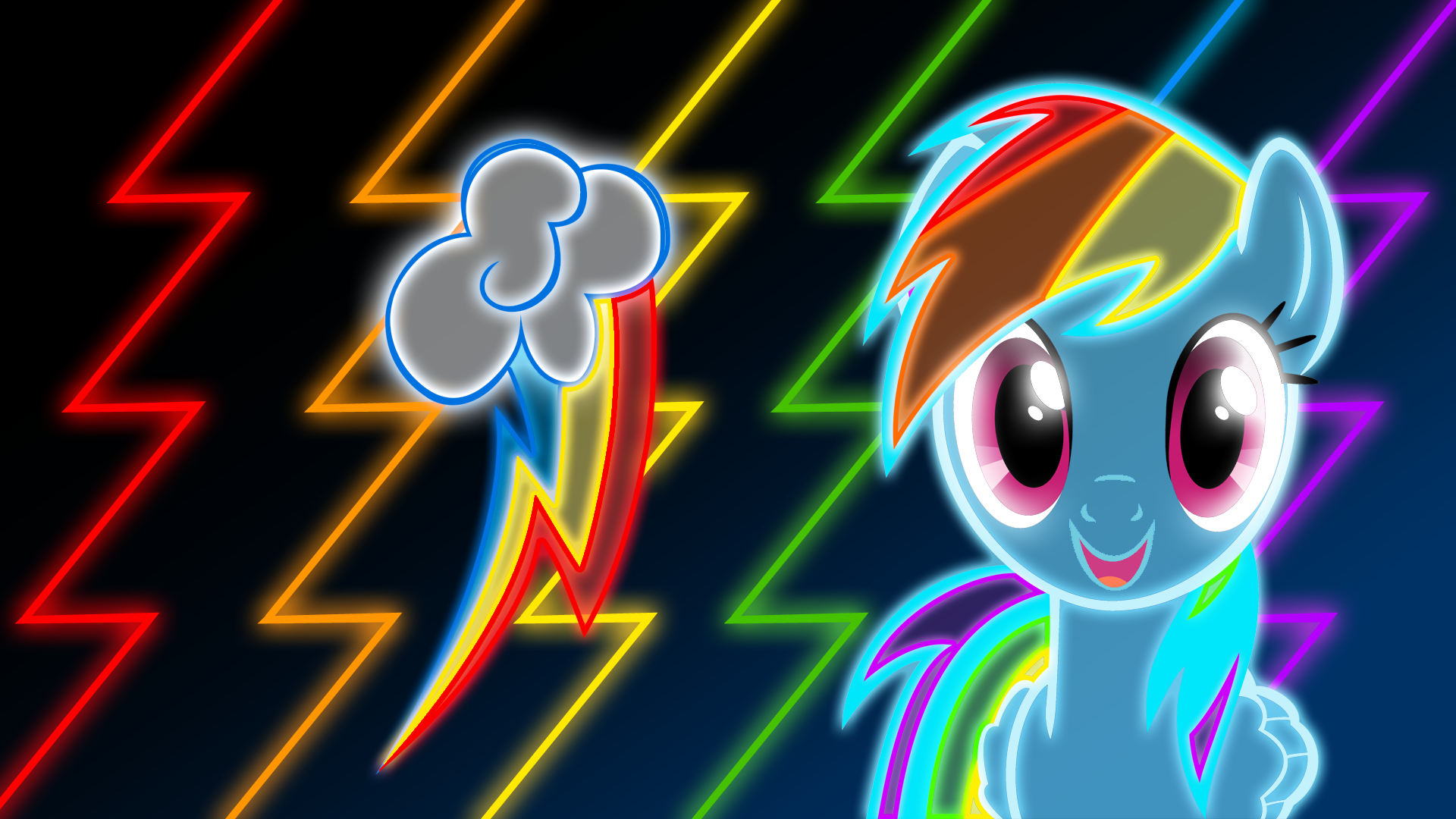 Vibrant Rainbow Dash HD Wallpaper from My Little Pony: Friendship Is Magic