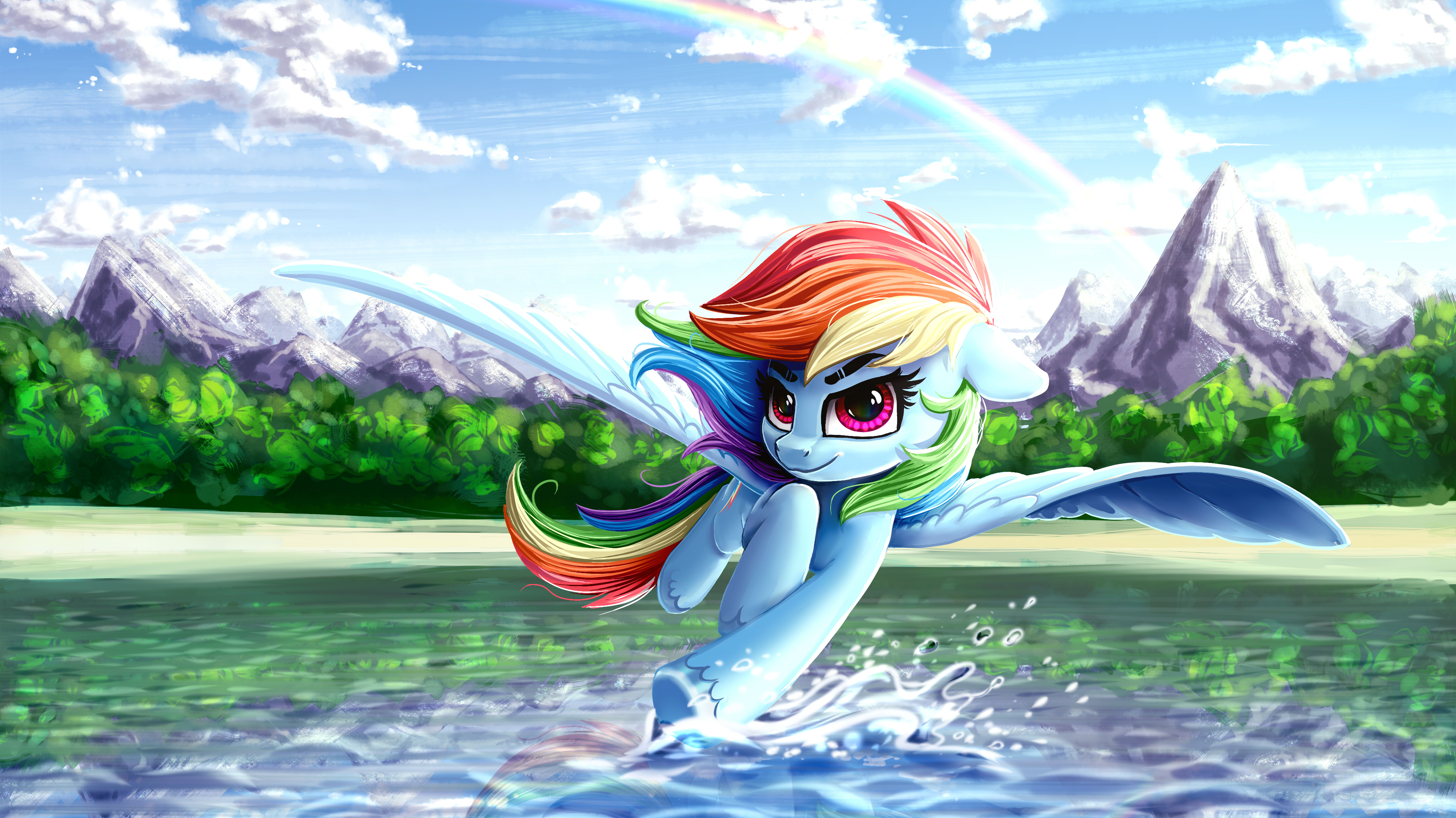 Download Pegasus Rainbow Dash TV Show My Little Pony: Friendship Is Magic 4k Ultra HD Wallpaper