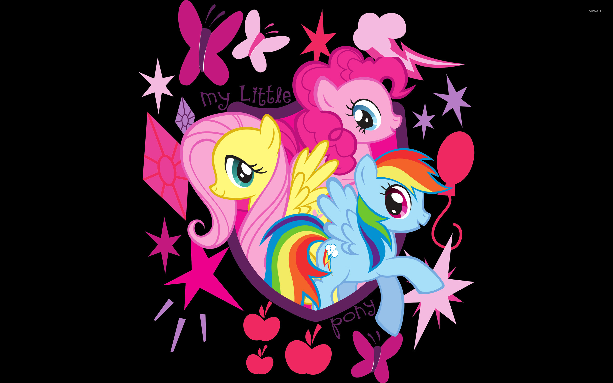 Fluttershy, Pinkie Pie and Rainbow Dash wallpaper wallpaper
