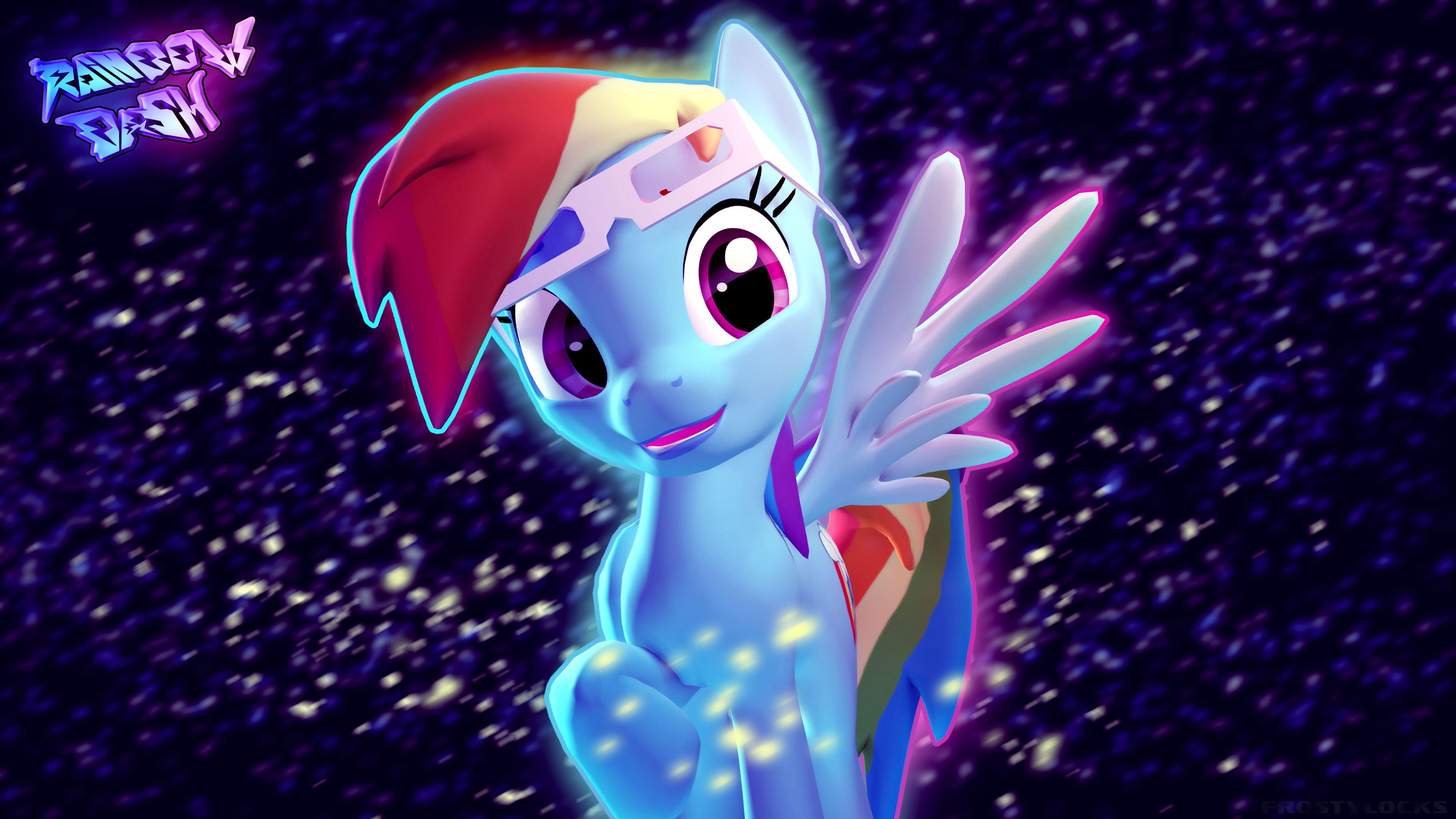 Rainbow Dash Wallpaper I made in SFM & PhotoShop!