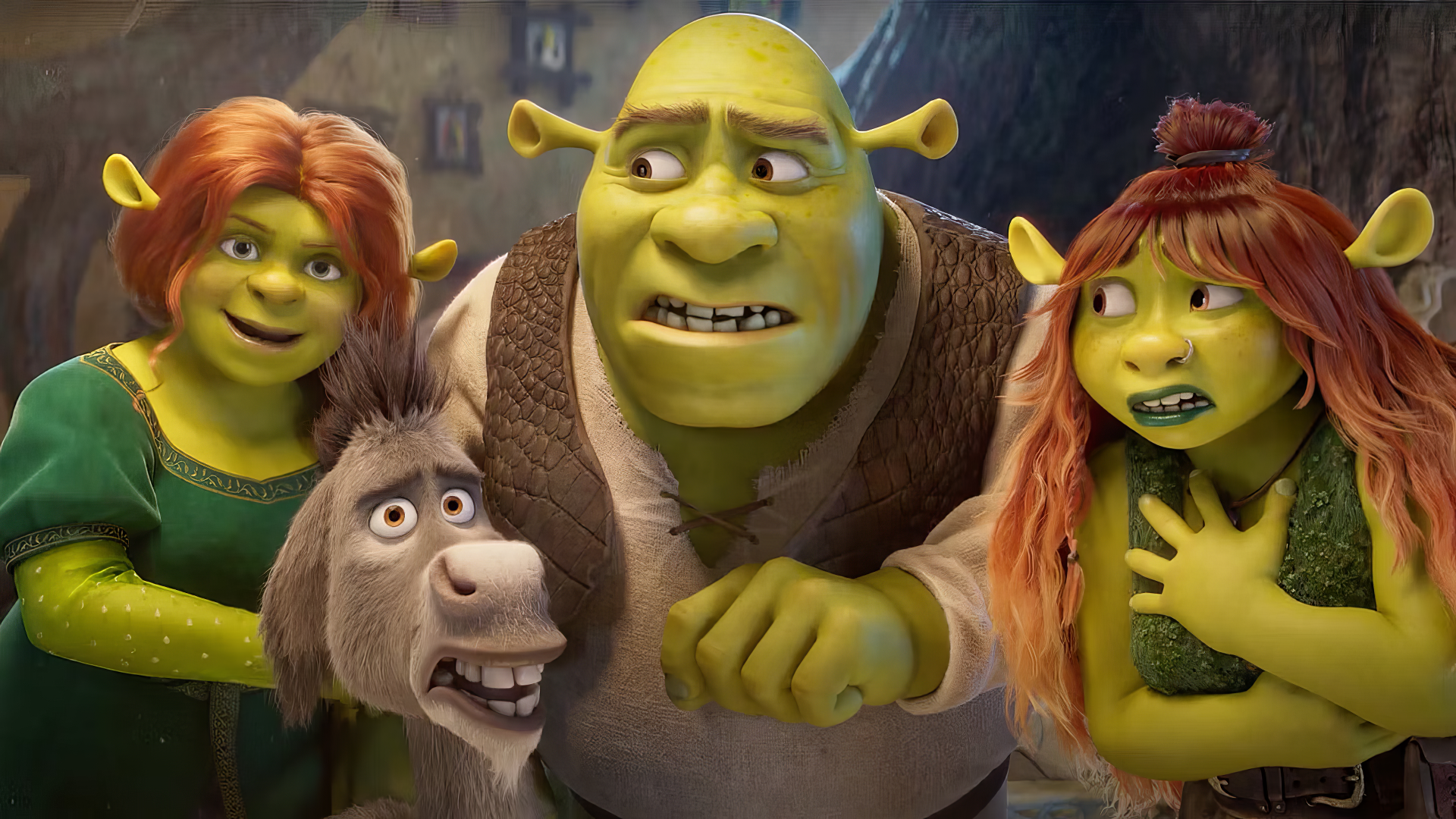 Shrek 5 HD Wallpaper: Fiona, Donkey, and the Shrek Family Adventure