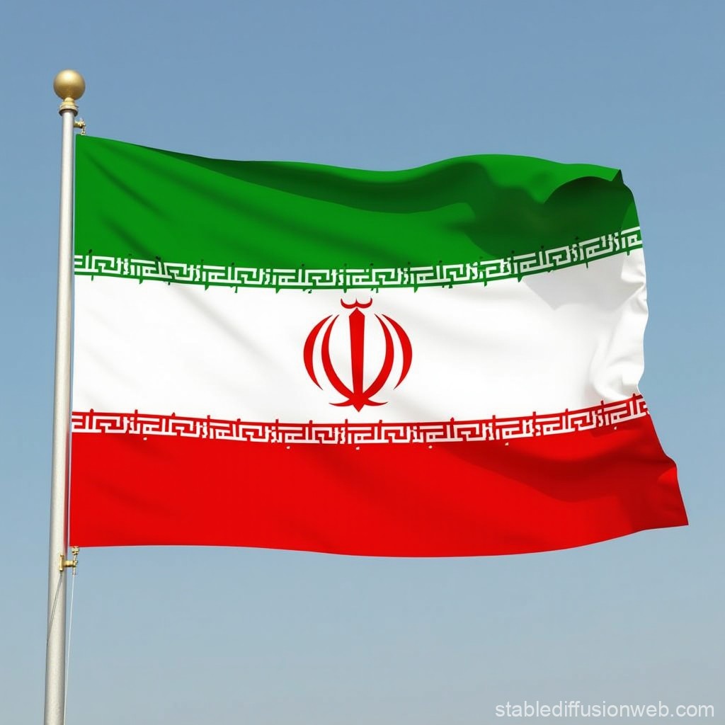 Flag of Iran. Stable Diffusion Online
