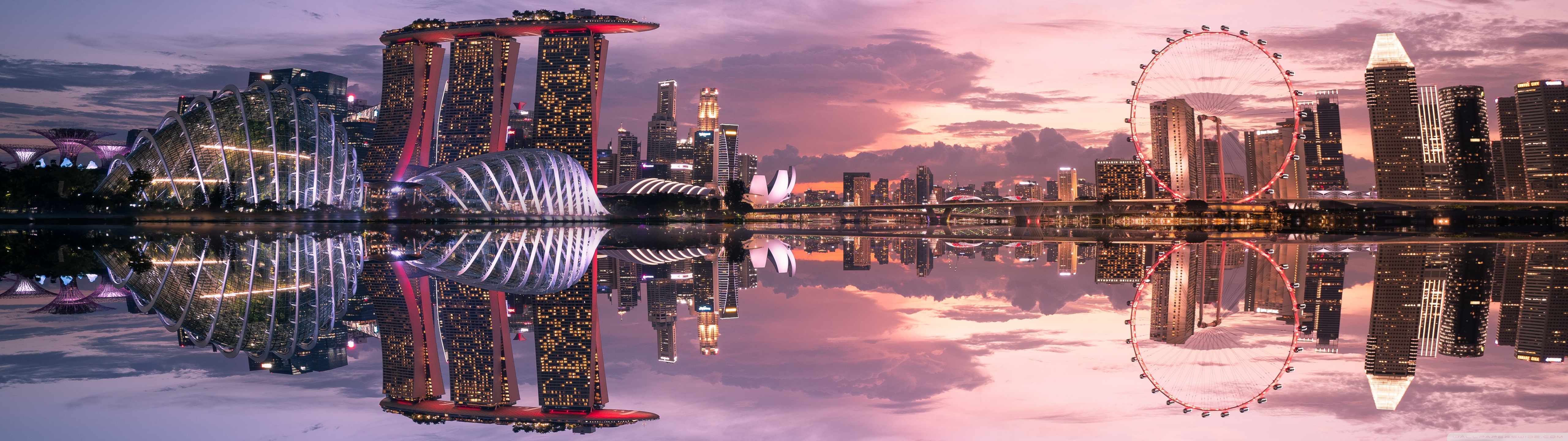 Beautiful Singapore Reflection 4K UHD Wallpaper for UltraHD Desktop and TV, Widescreen and UltraWide Display, Dual and Triple Monitor, Smartphone and Tablet Devices