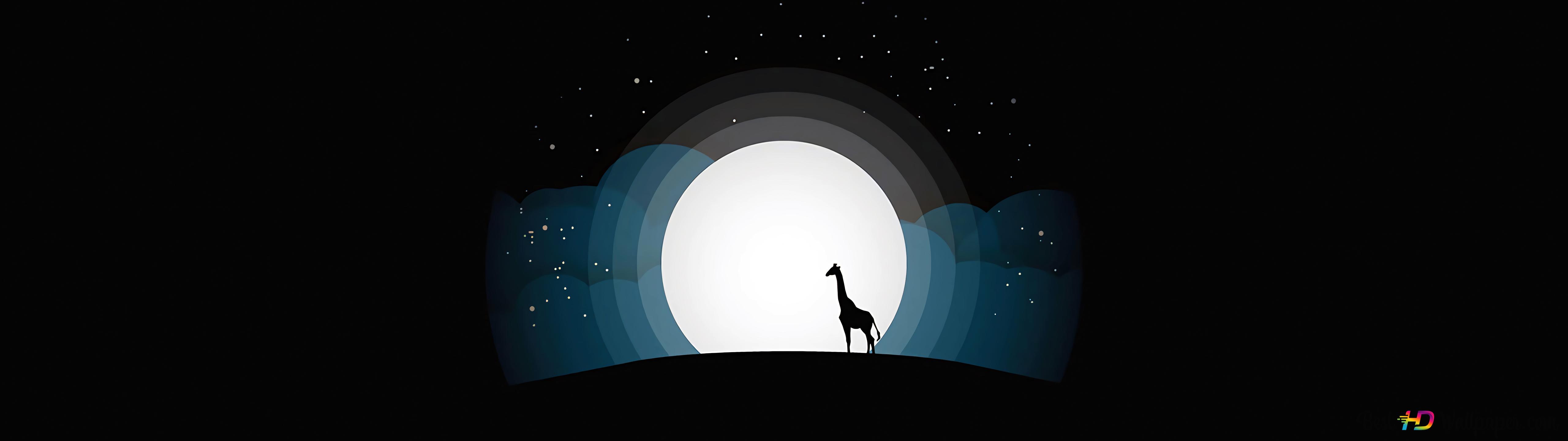 Giraffe Minimalist 8K wallpaper download
