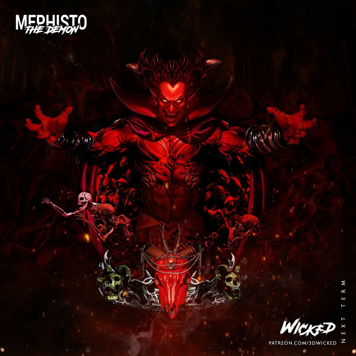 MEPHISTO Bust 1:8 Scale Marvel Ghost Rider Avengers Statue Resin Model Kit