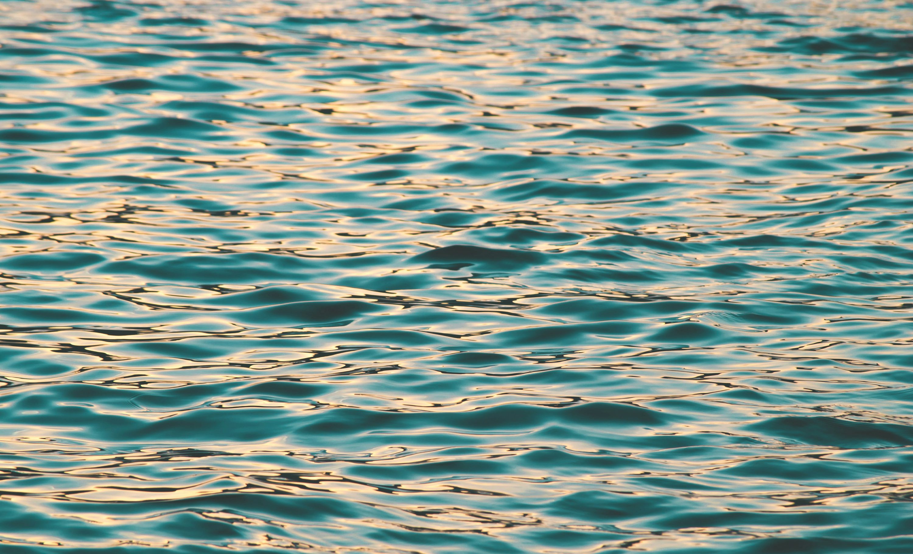 A large body of water with ripples on it photo