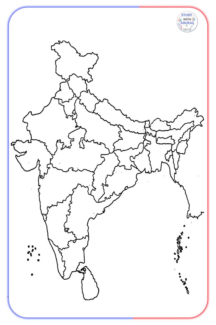 Blank India map