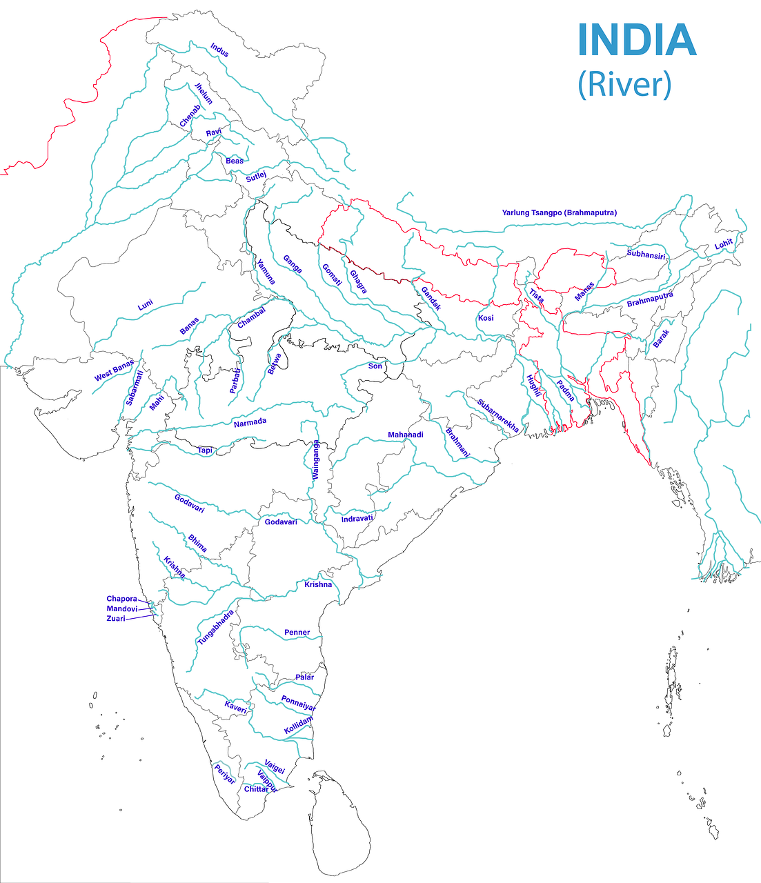 Download India River Map River India. Royalty Free Stock Illustration Image