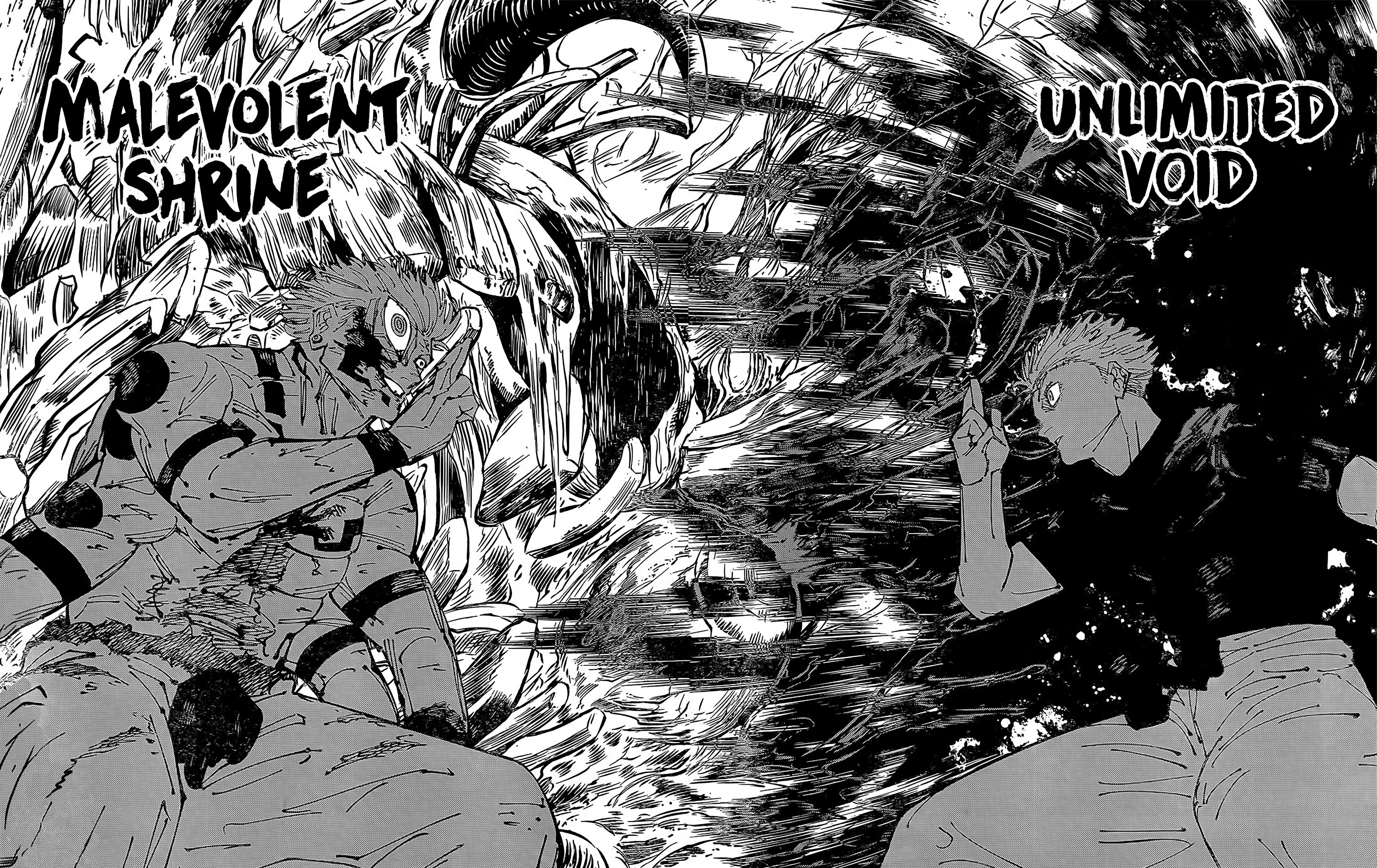 Gojo vs Sukuna: Ultimate Jujutsu Kaisen 8K Manga Showdown Wallpaper