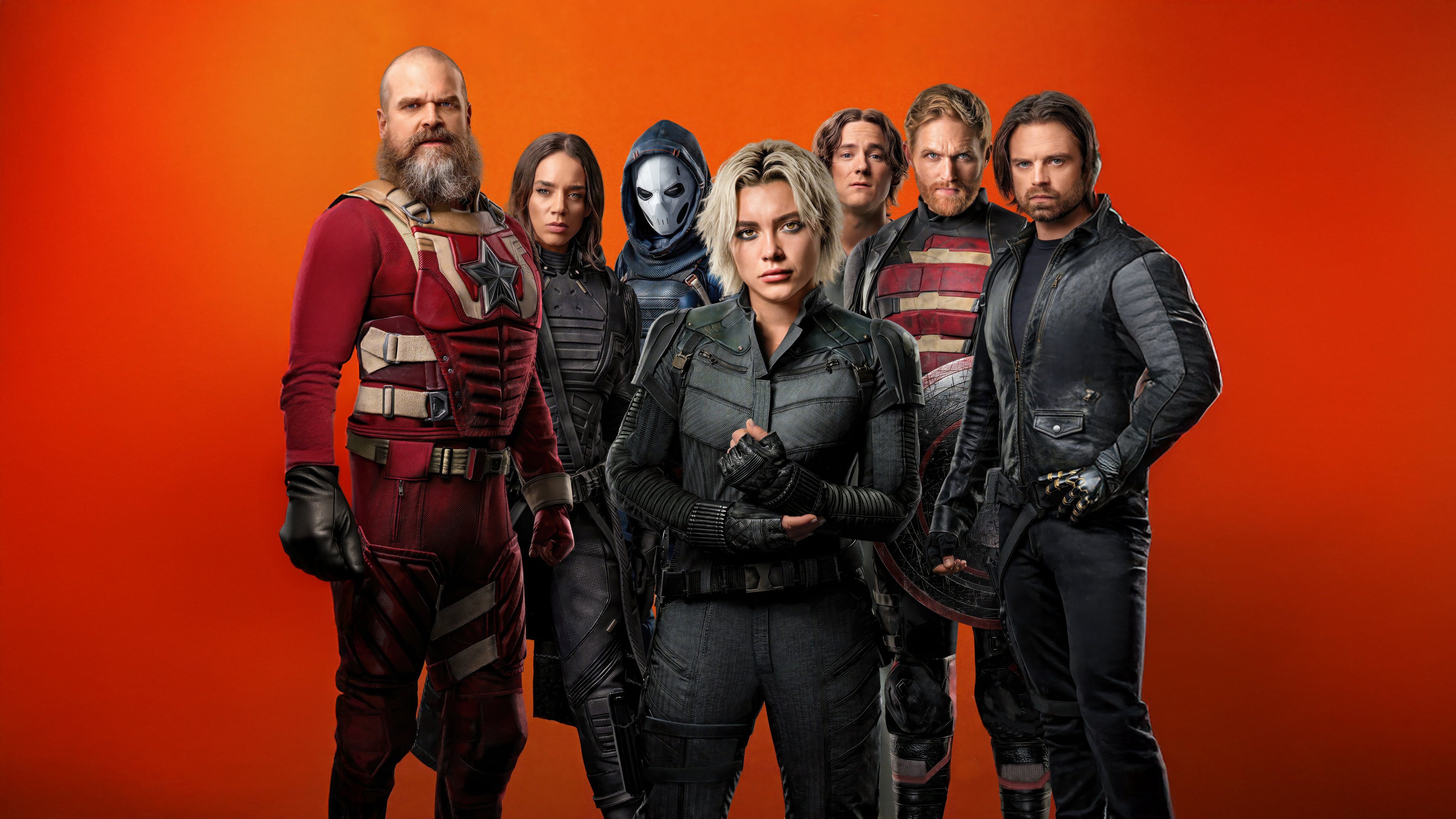 Superheroes in the new film Thunderbolts Desktop wallpaper 640x480