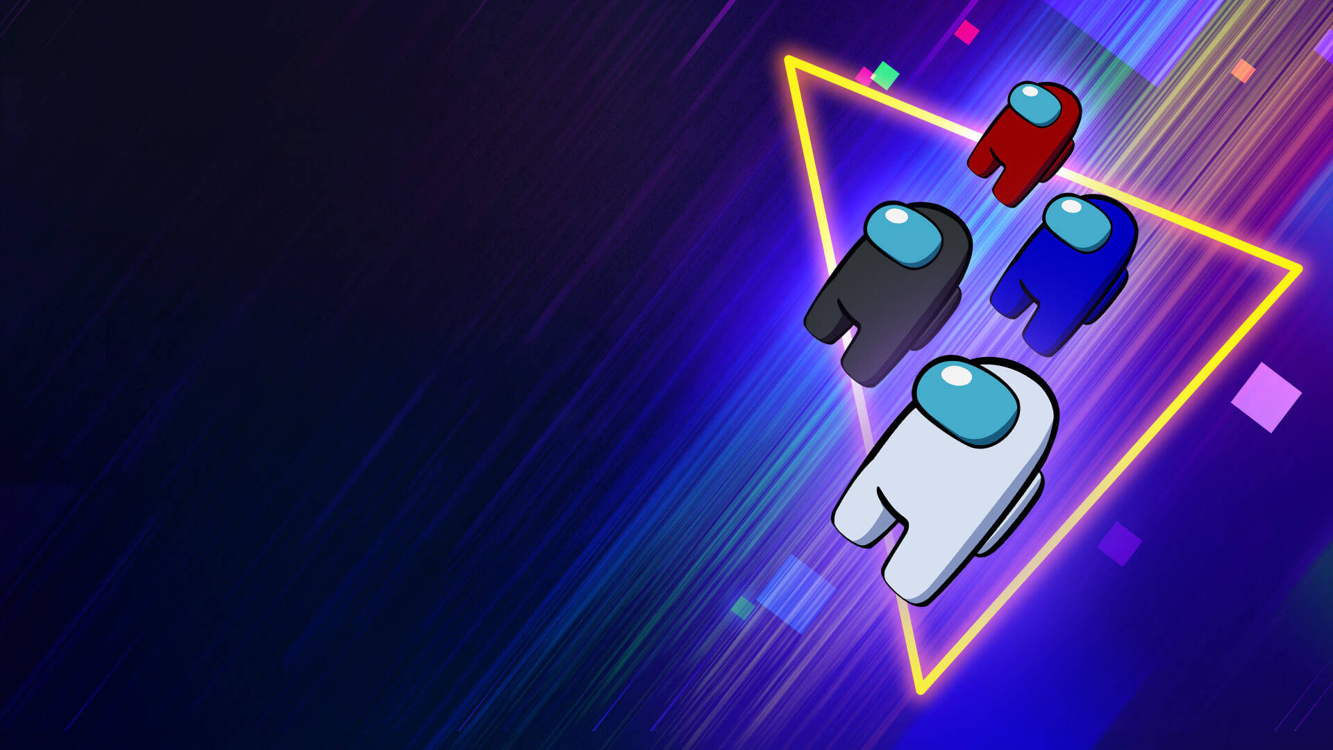 Download Among Us Crewmates Teleporting on Desktop Background Wallpaper