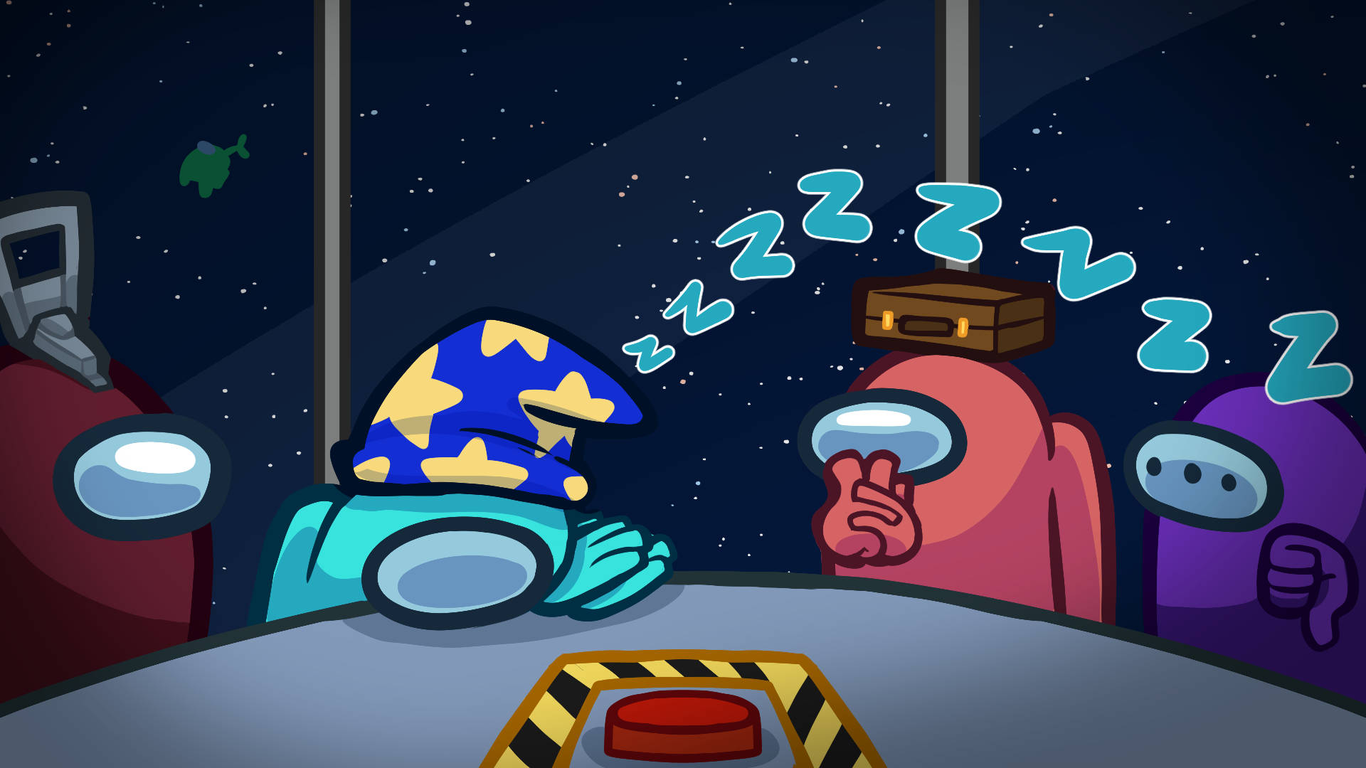 Download Among Us Desktop Sleeping Wallpaper