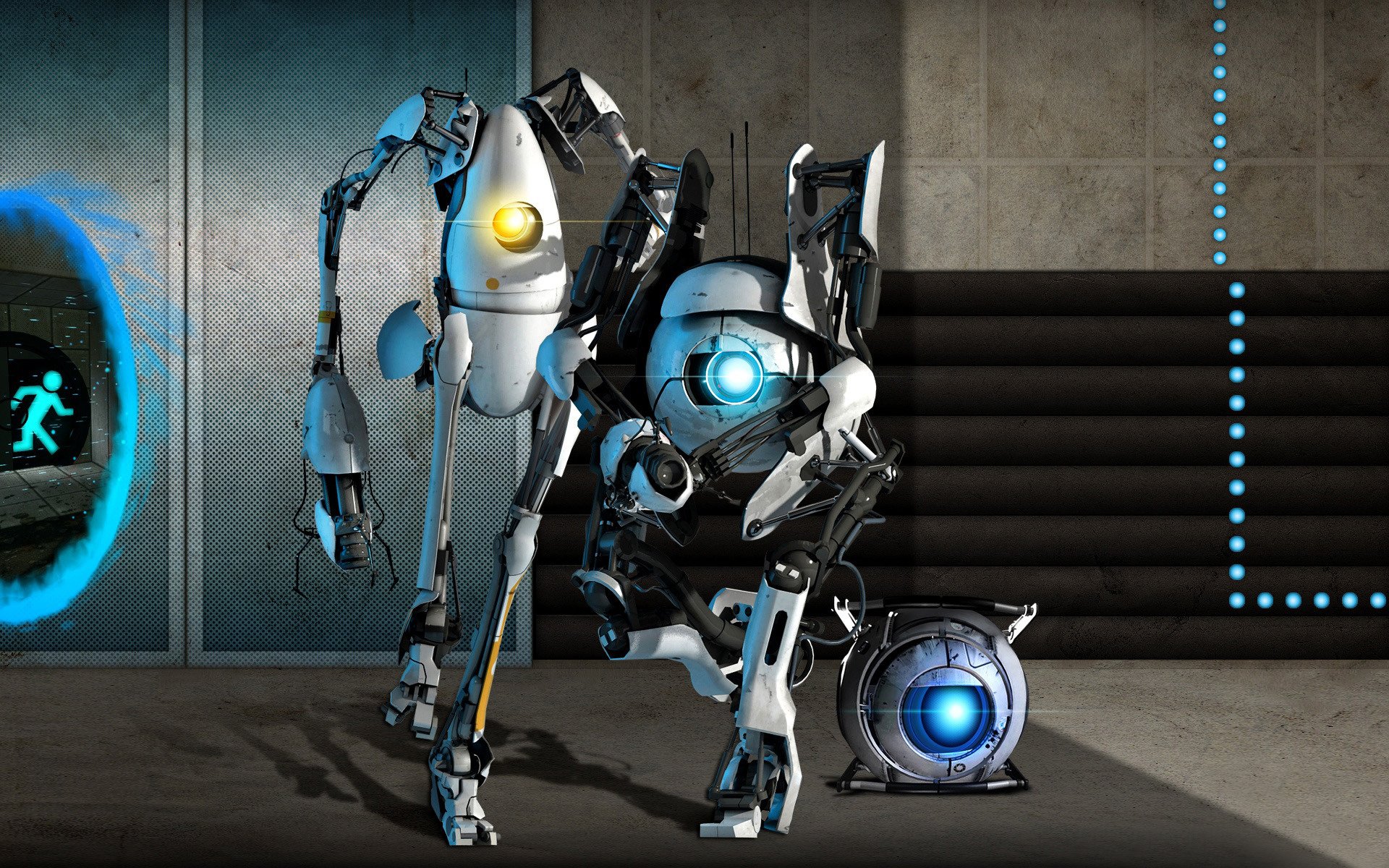 Portal 2 a team of two robots for your phone