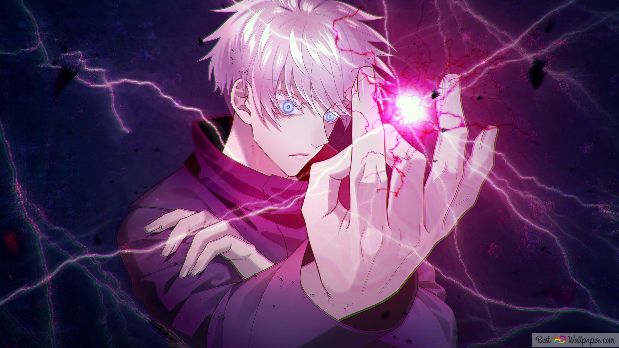 Jujutsu Kaisen Gojou Hollow Purple 4K wallpaper download