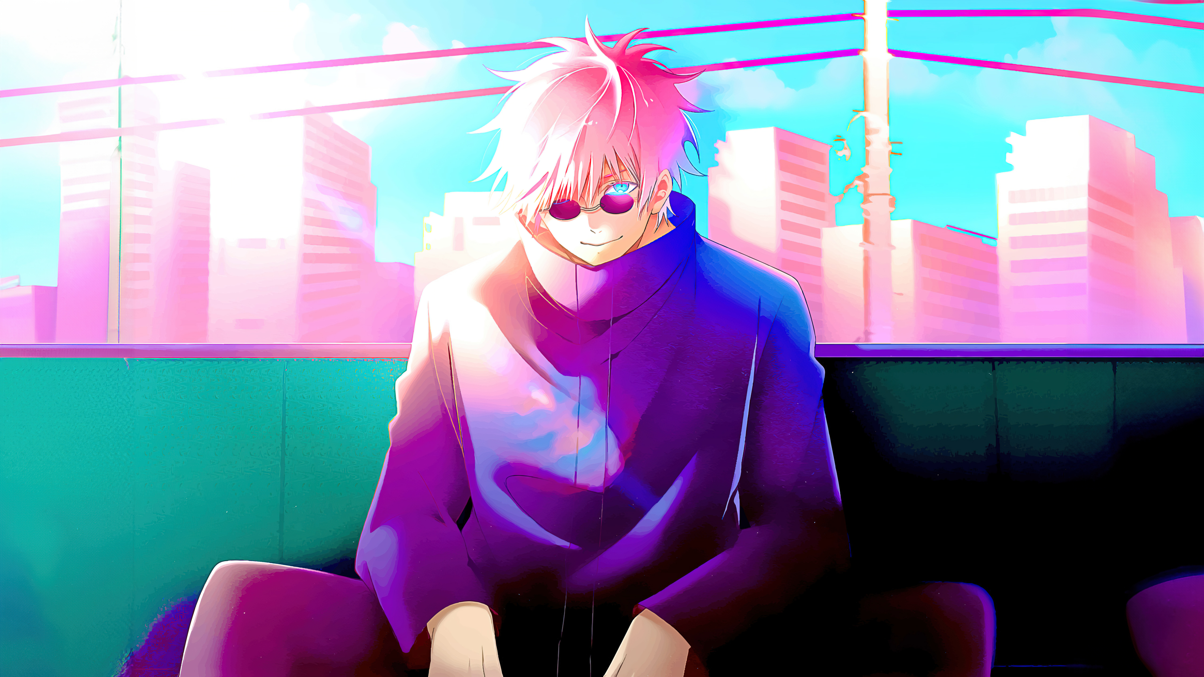 Satoru Gojo Wallpaper 4K, Pop Art, Jujutsu Kaisen, 5K