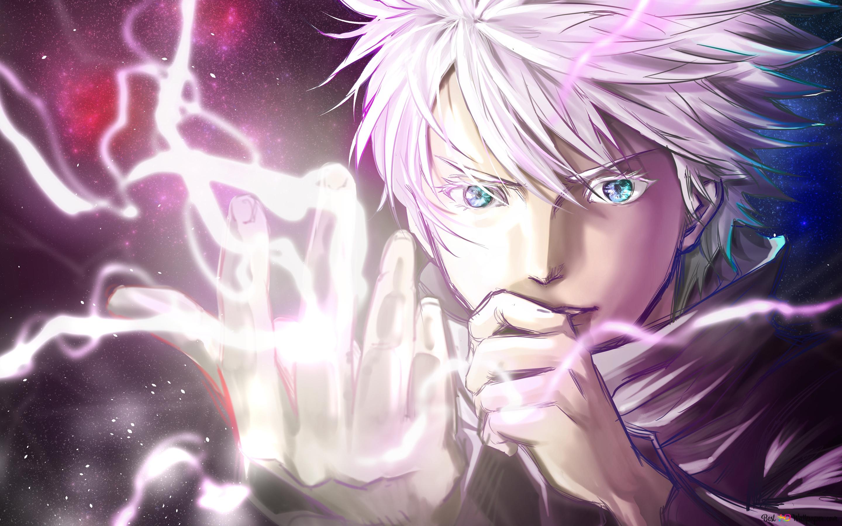 Jujutsu Kaisen. Satoru Gojou Hollow Purple 4K wallpaper download