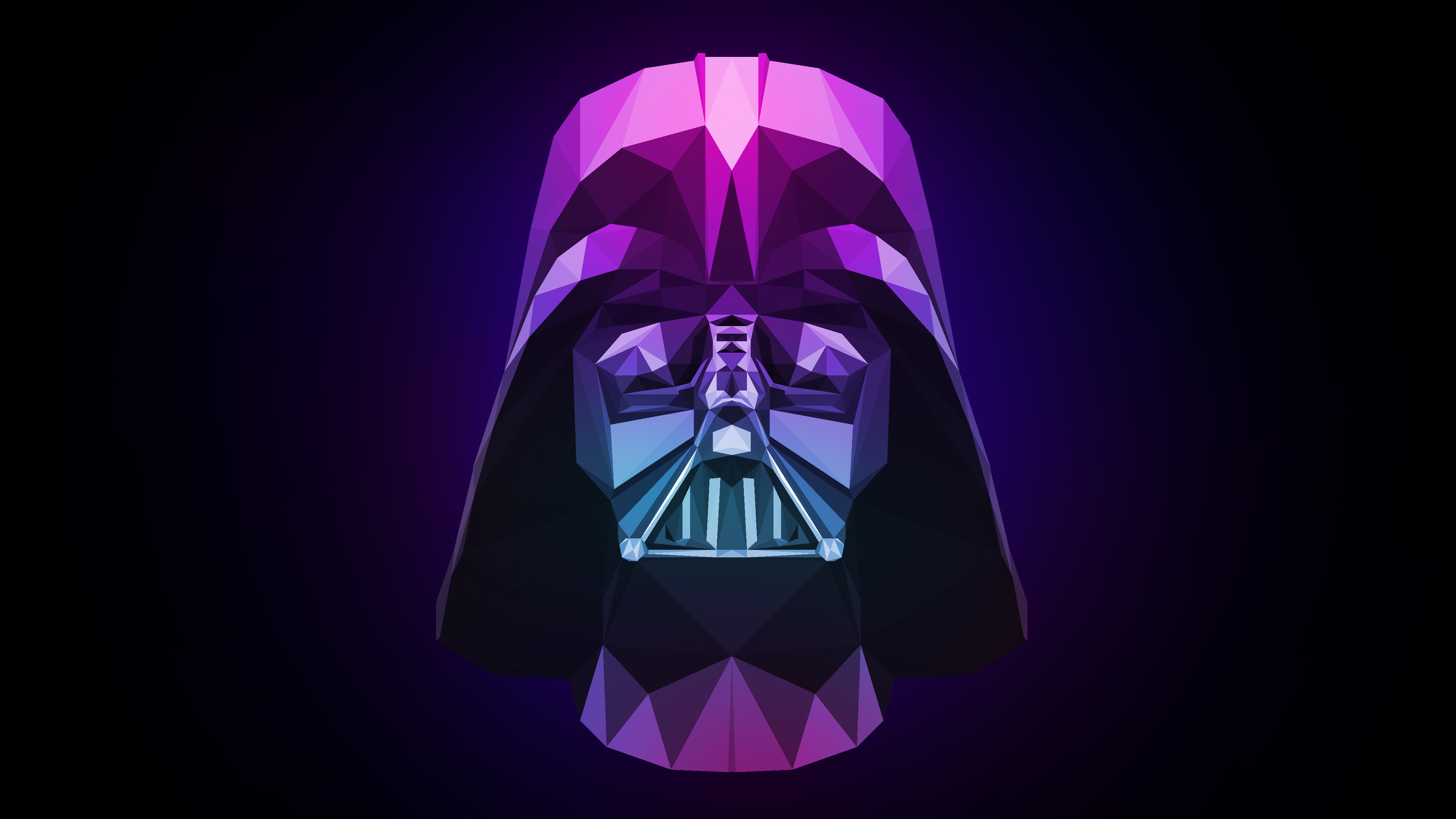 Darth Vader Wallpaper 4K, Low poly, Artwork