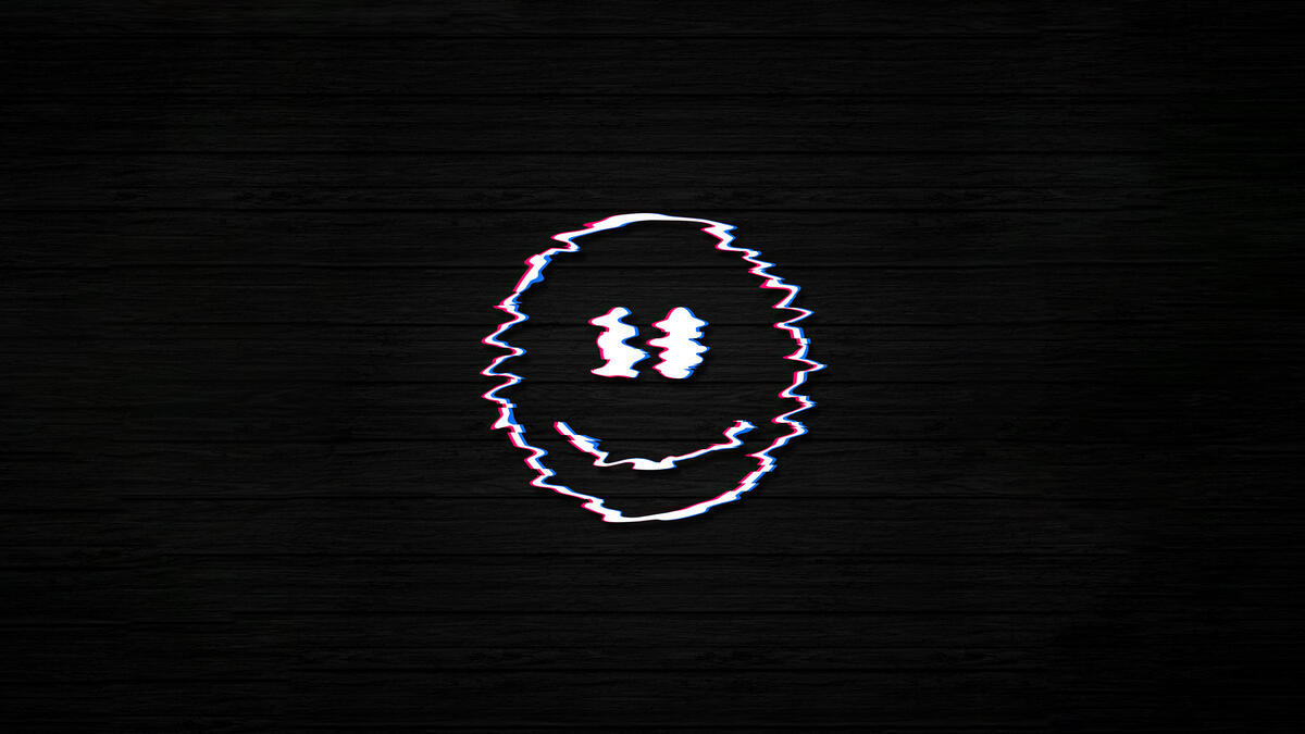 Smiley face on black background · free photo from vozuru and wallpaper