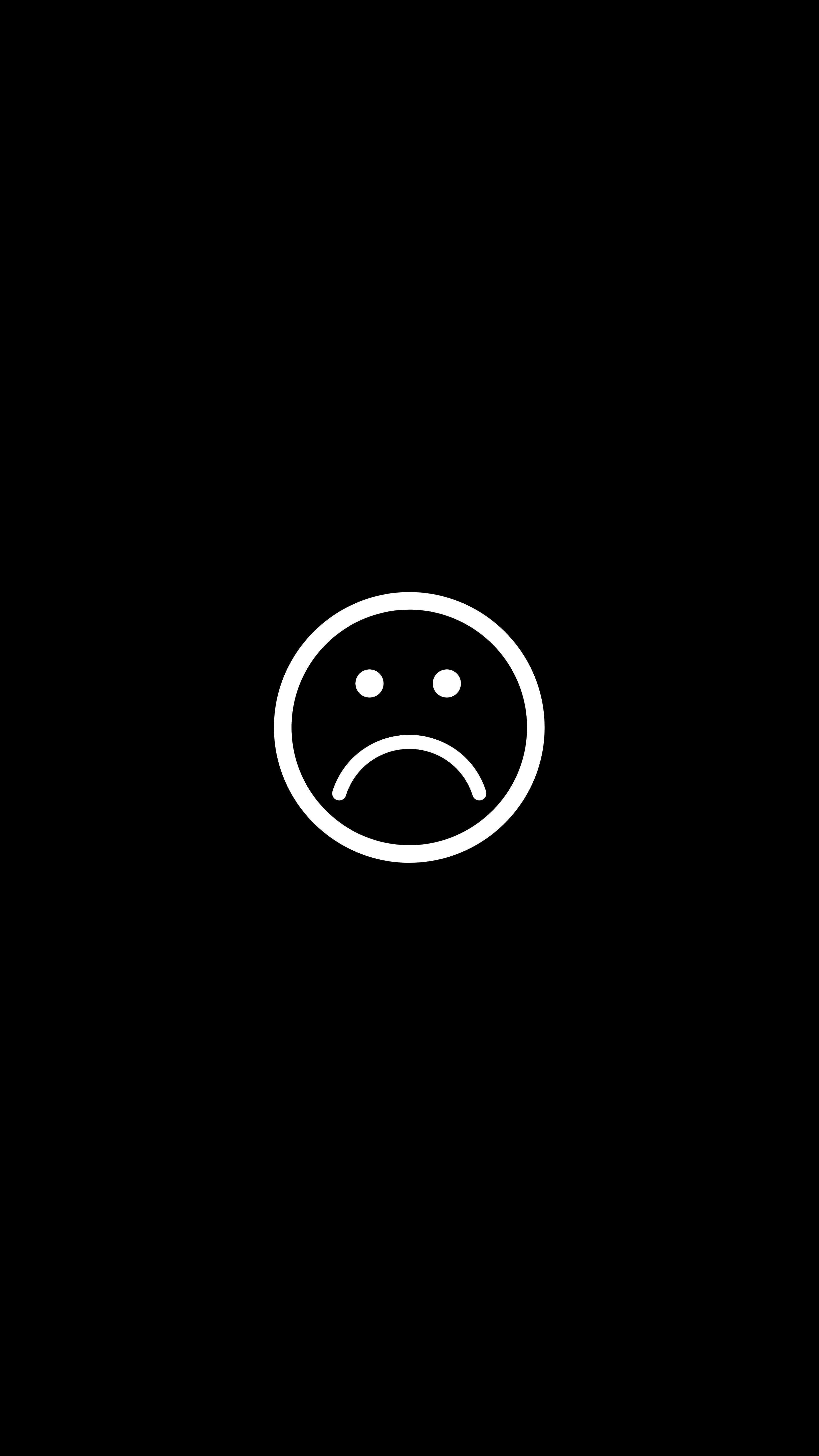 Download wallpaper 3240x5760 smile, smiley, sad, bw HD background
