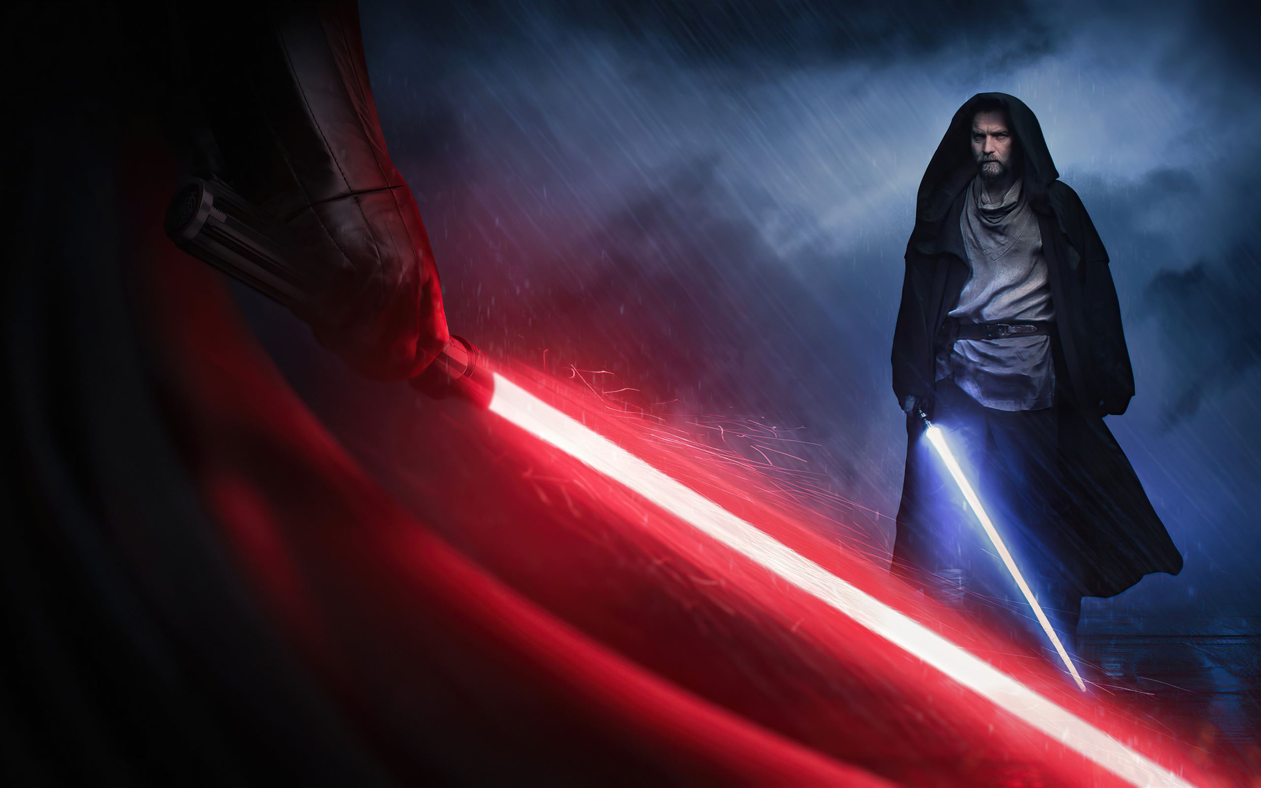 darth vader vs obi wan kenobi iMac Wallpaper Download