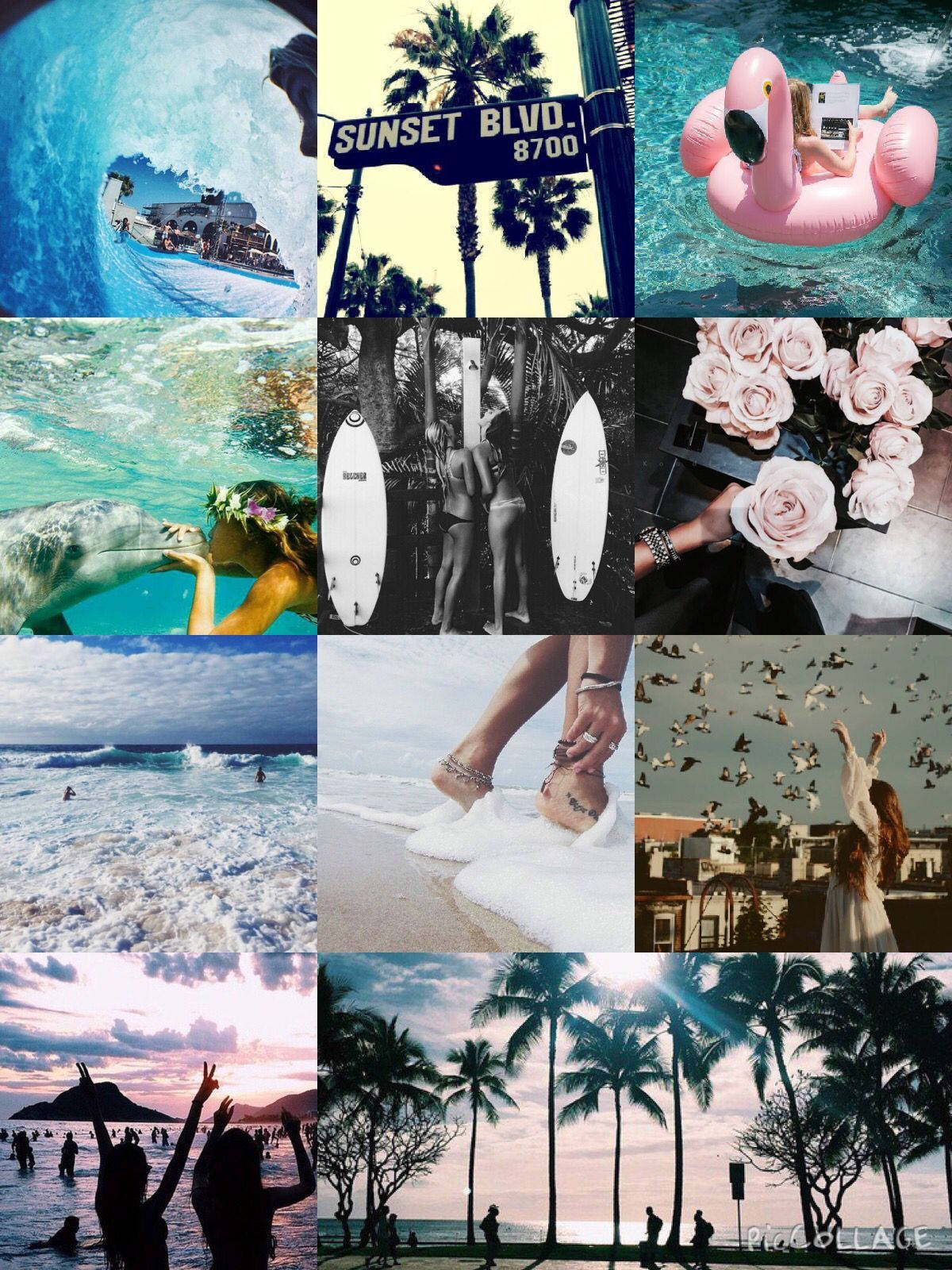 Download Pink And Blue Summer Vibes Wallpaper