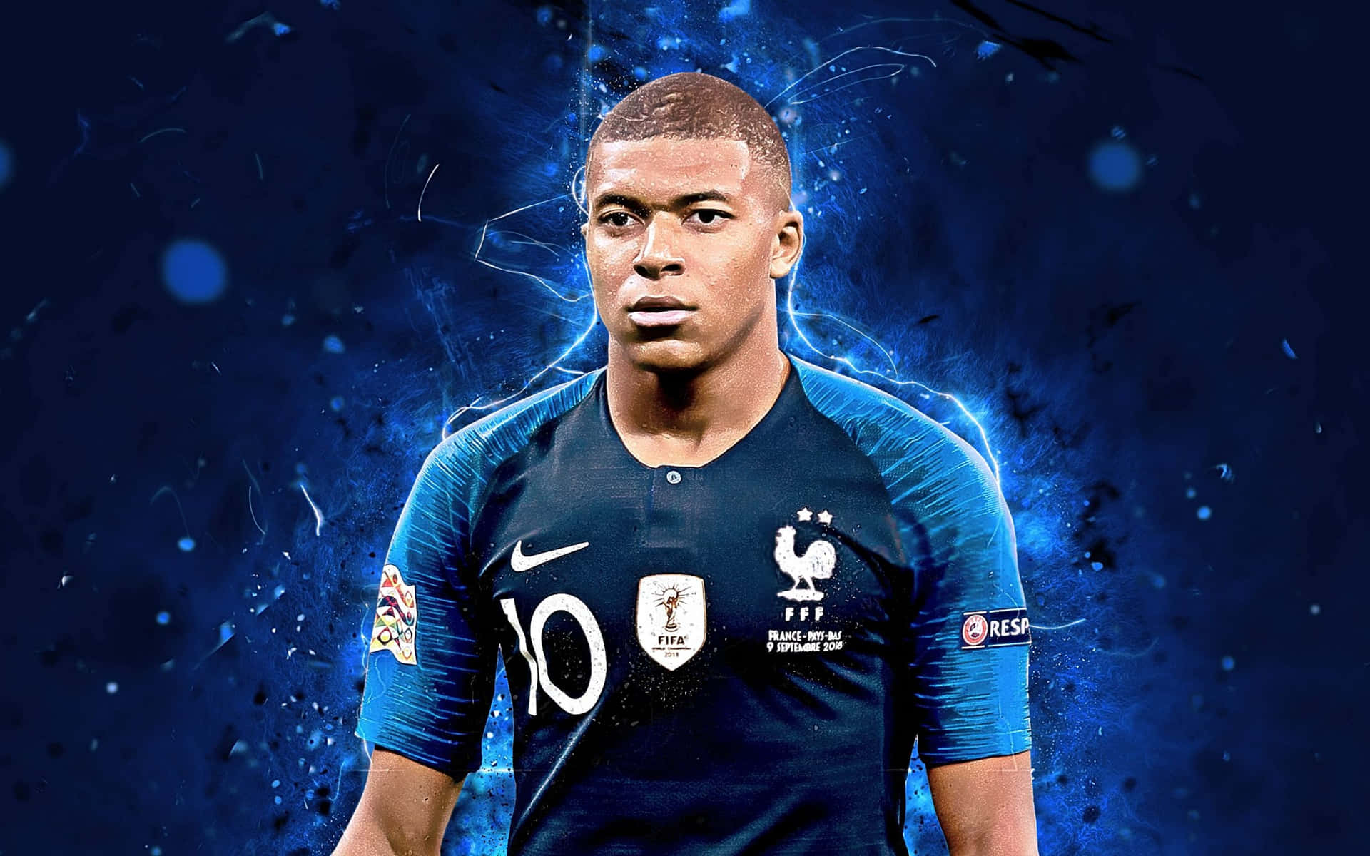 Download French Professional Footballer Kylian Mbappe Showing Off His Skills