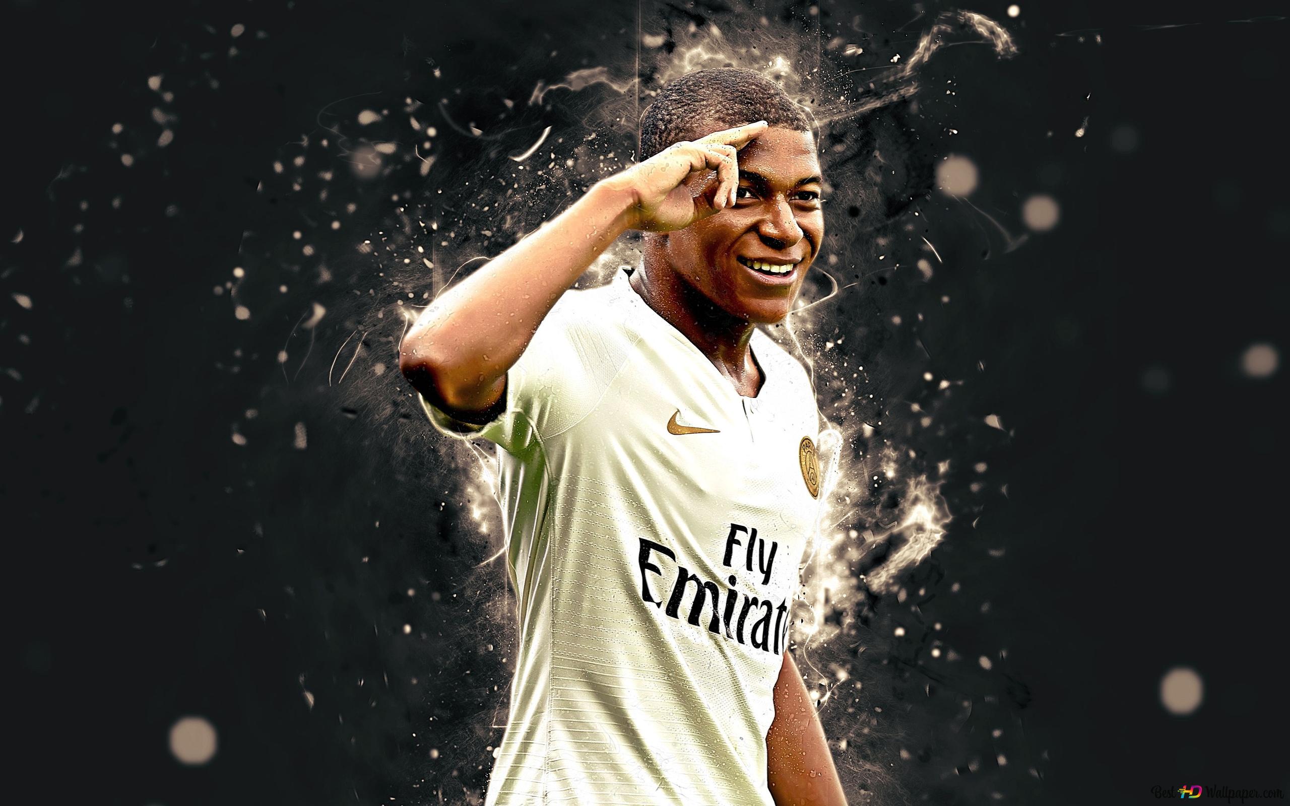 Real Madrid's new transfer Kylian Mbappe 4K wallpaper download