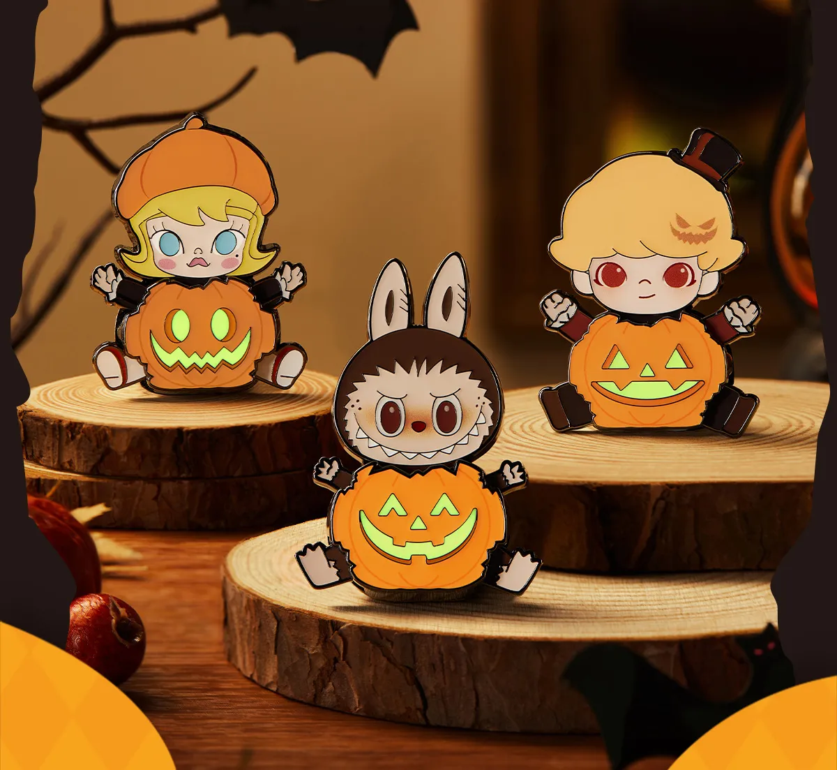 Happy Halloween Party Series- LABUBU Pumpkin Fridge Magnet Badge MART (Vietnam)