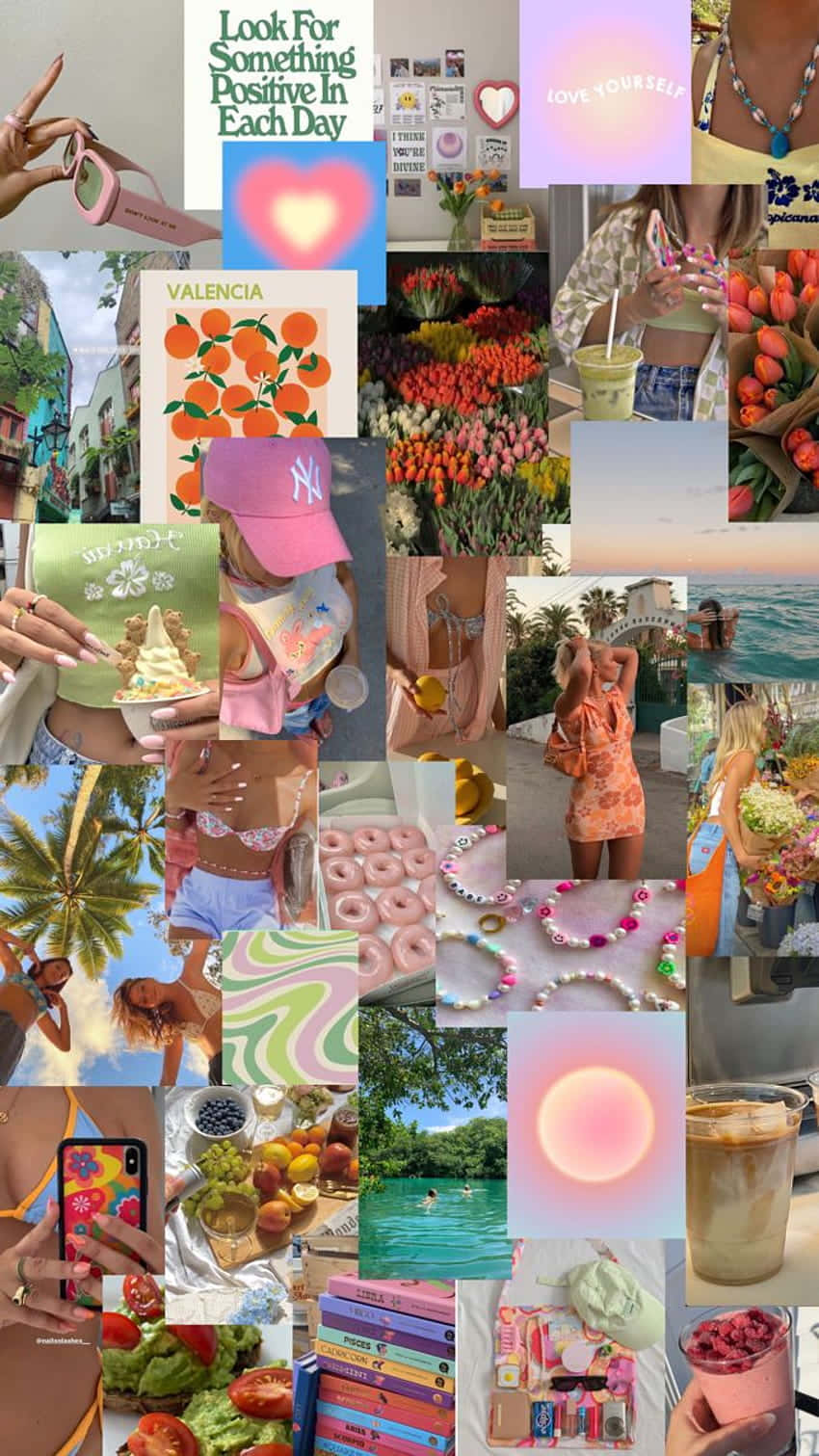 Download Tropical Vibes Collage Wallpaper