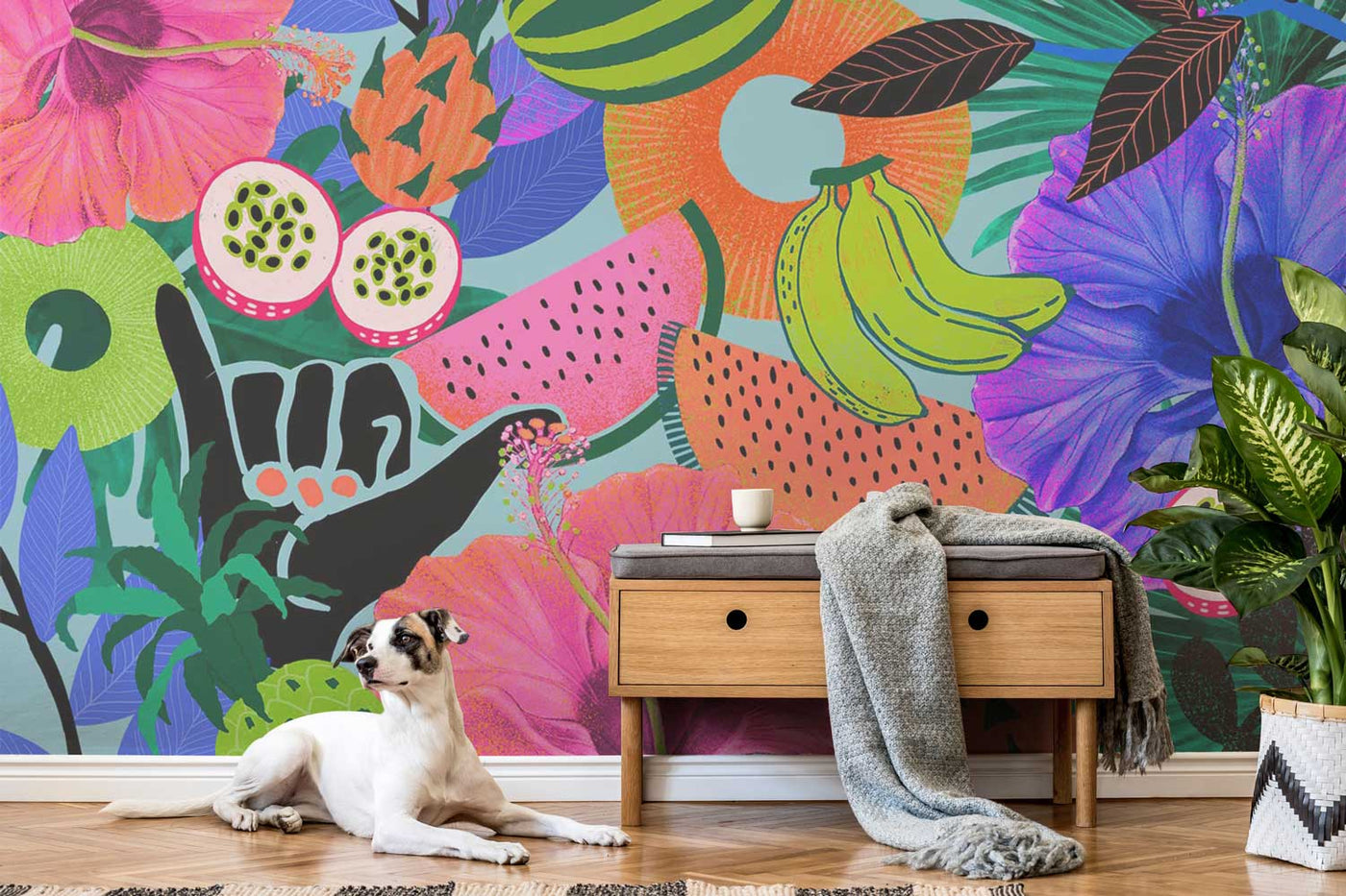 Summer Tropical Mix Wallpaper Mural