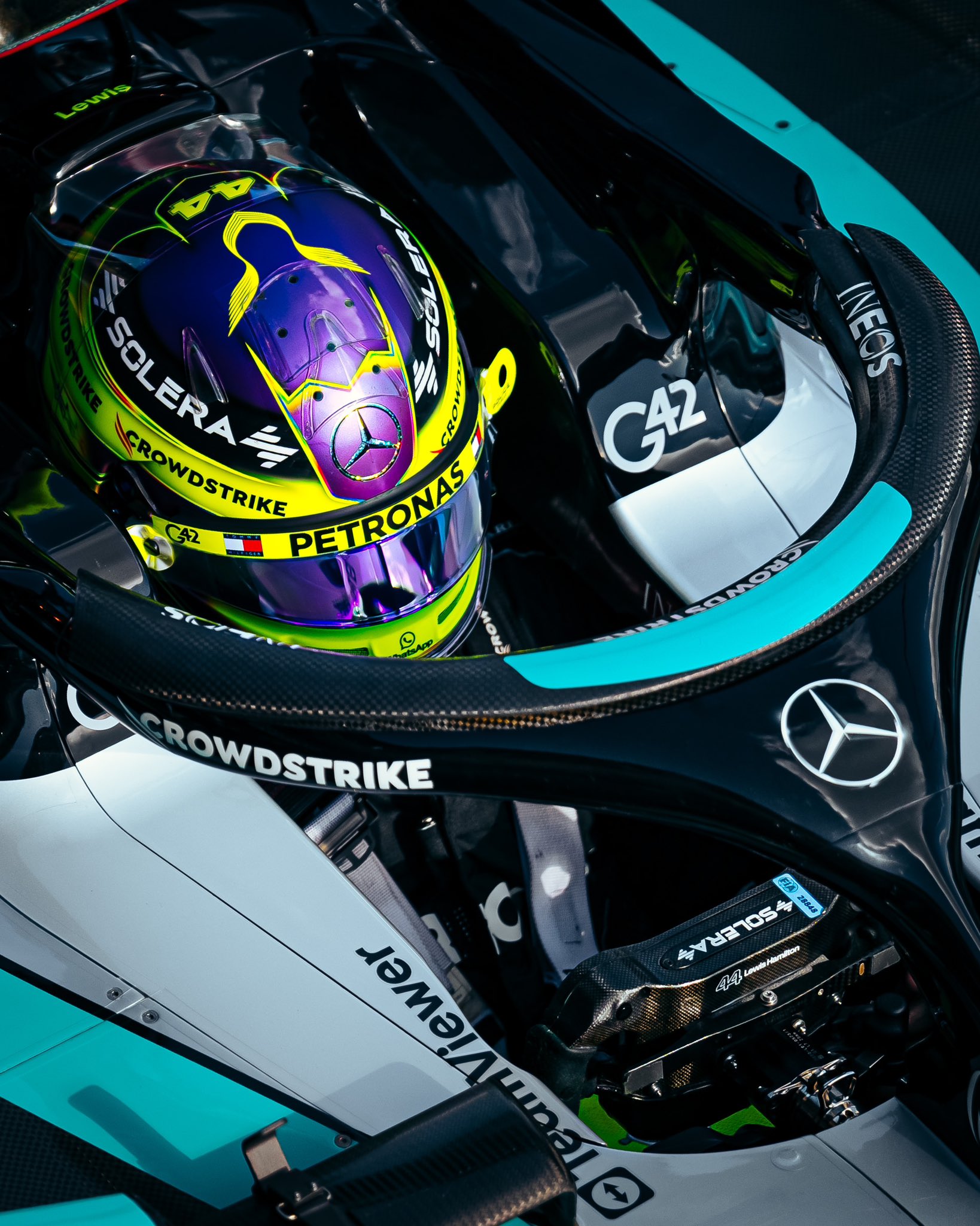 Mercedes AMG PETRONAS F1 Team We Go. First Q1 Laps