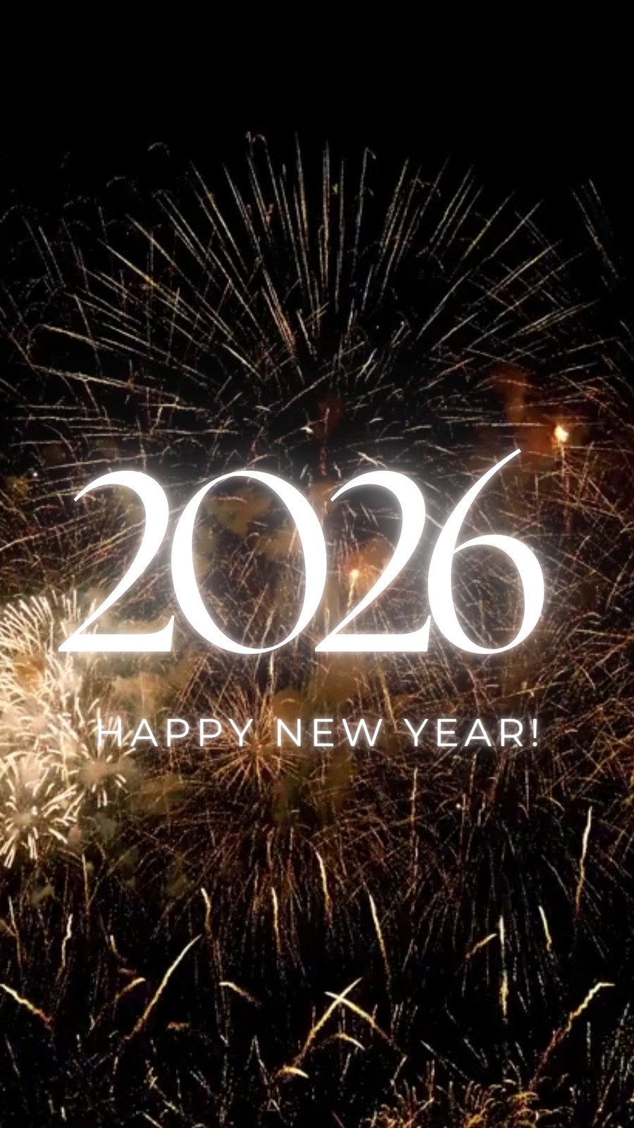 Black and Gold Happy New Year Instagram Reel