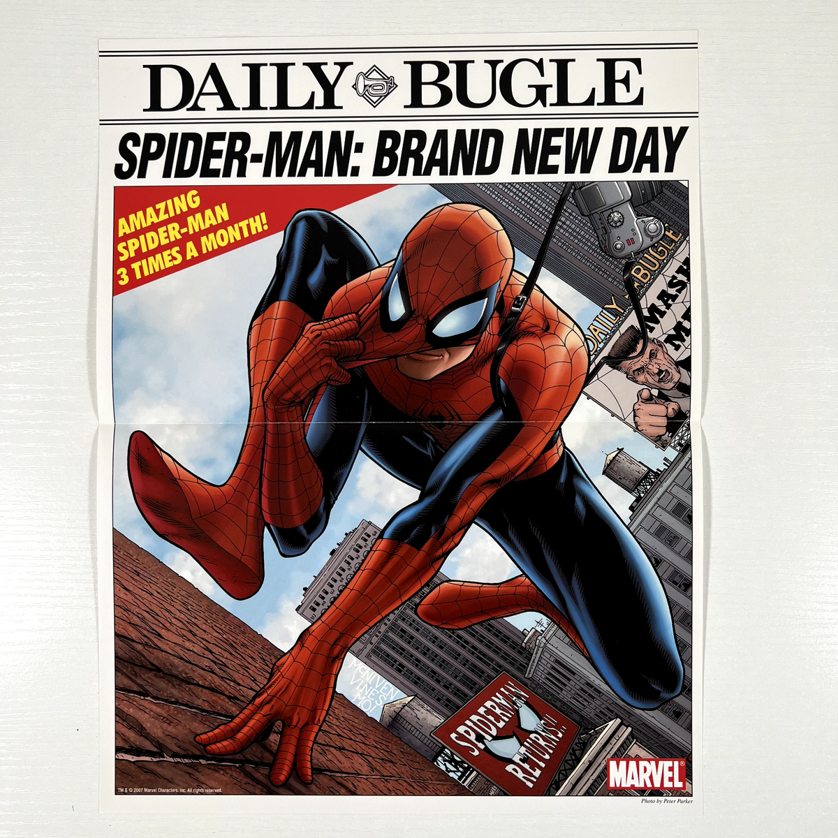 Spider Man Brand New Day Daily Bugle Promo Poster 13x10 McNiven Art
